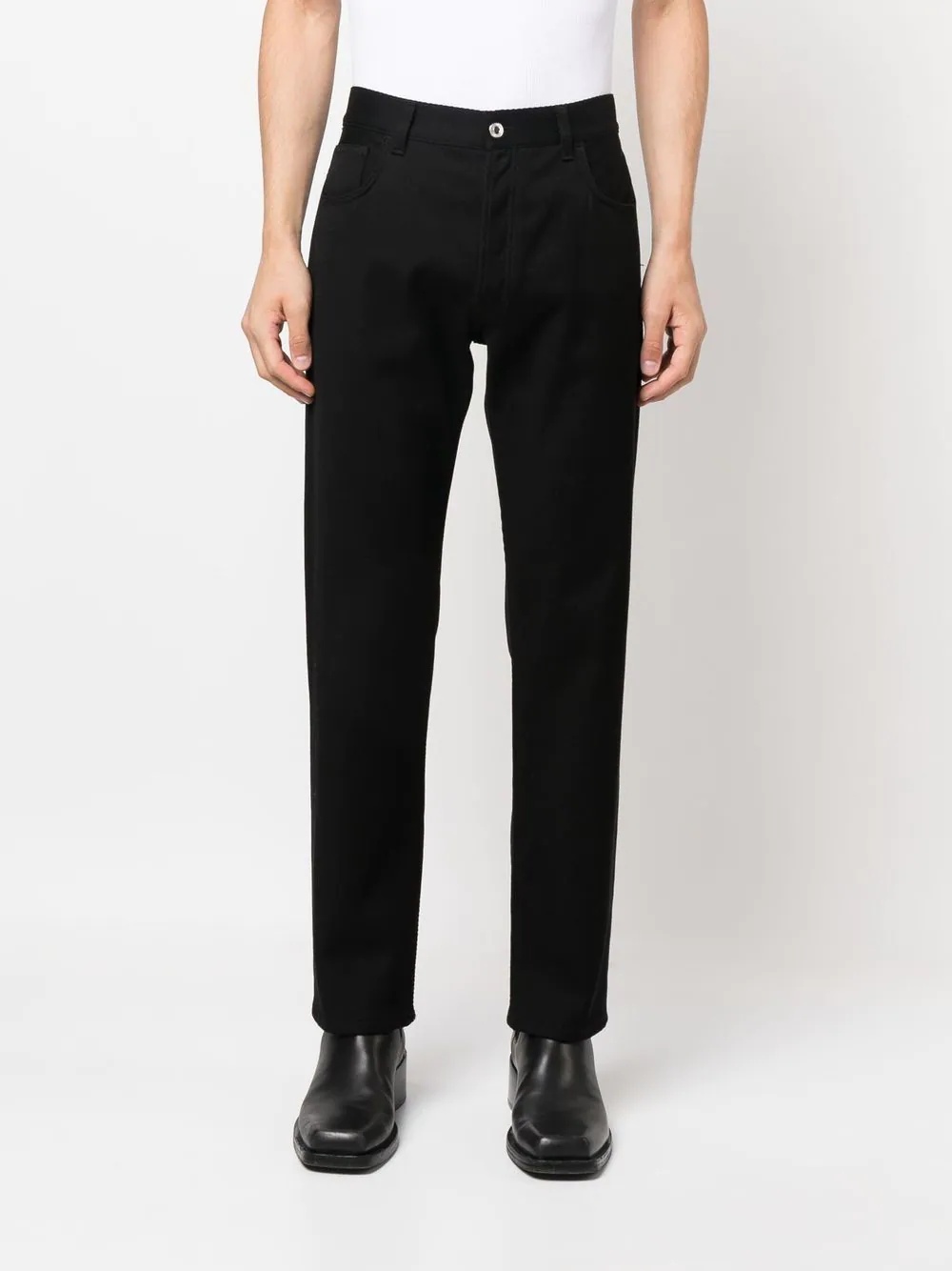 high-rise straight-leg trousers - 3