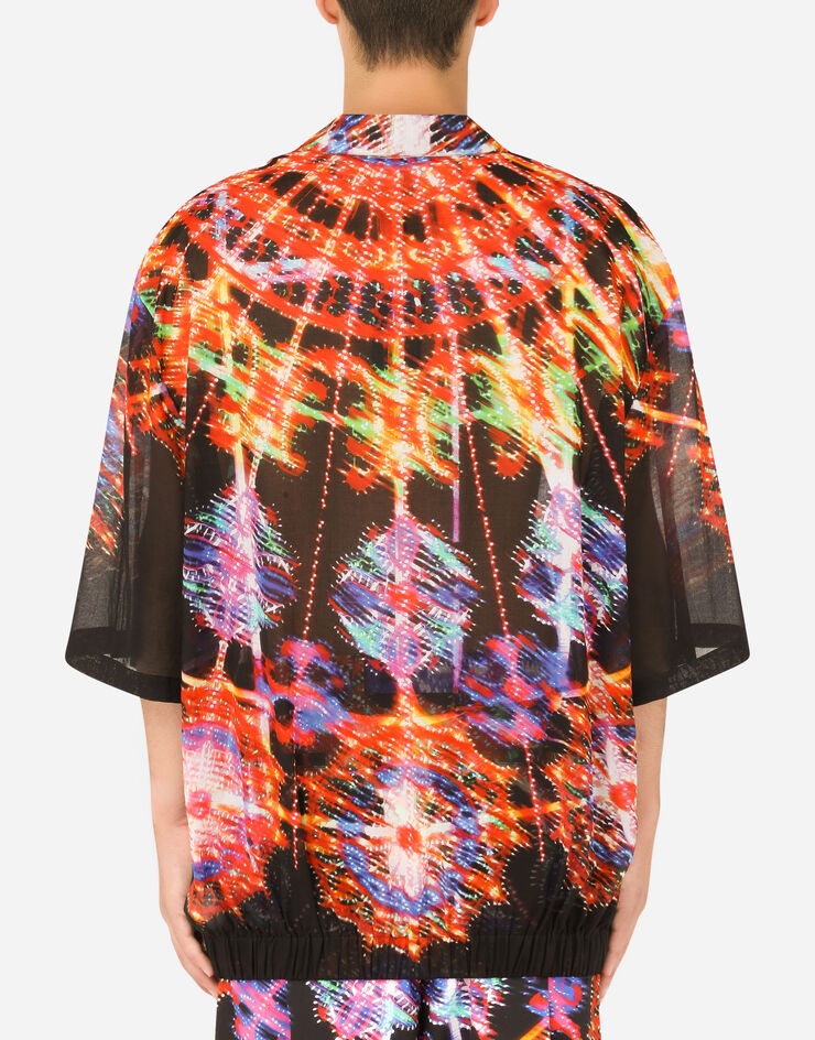 Illumination-print cotton Hawaiian shirt - 3