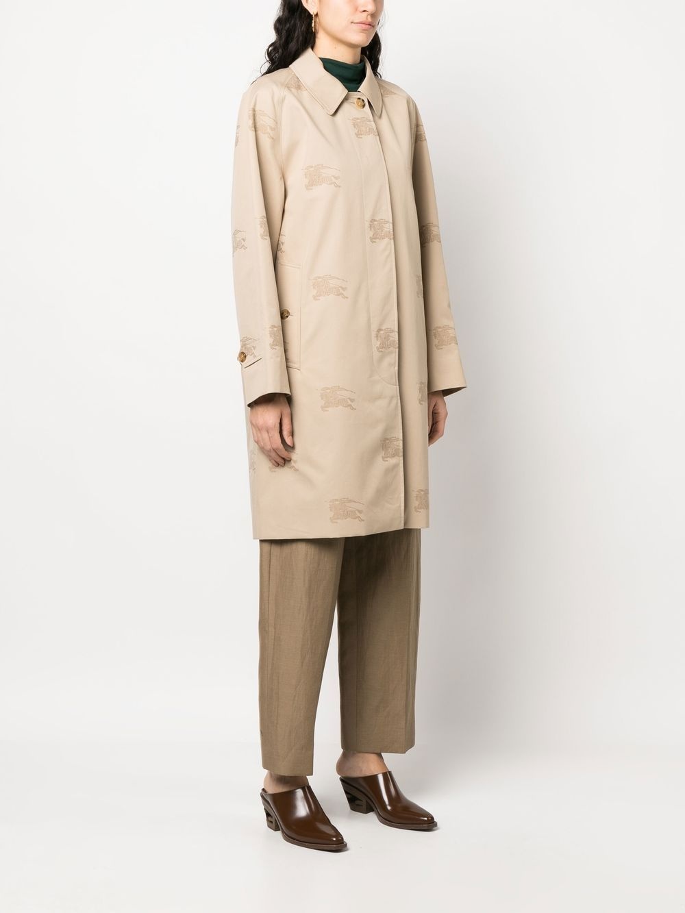 all-over-embroidered coat - 3