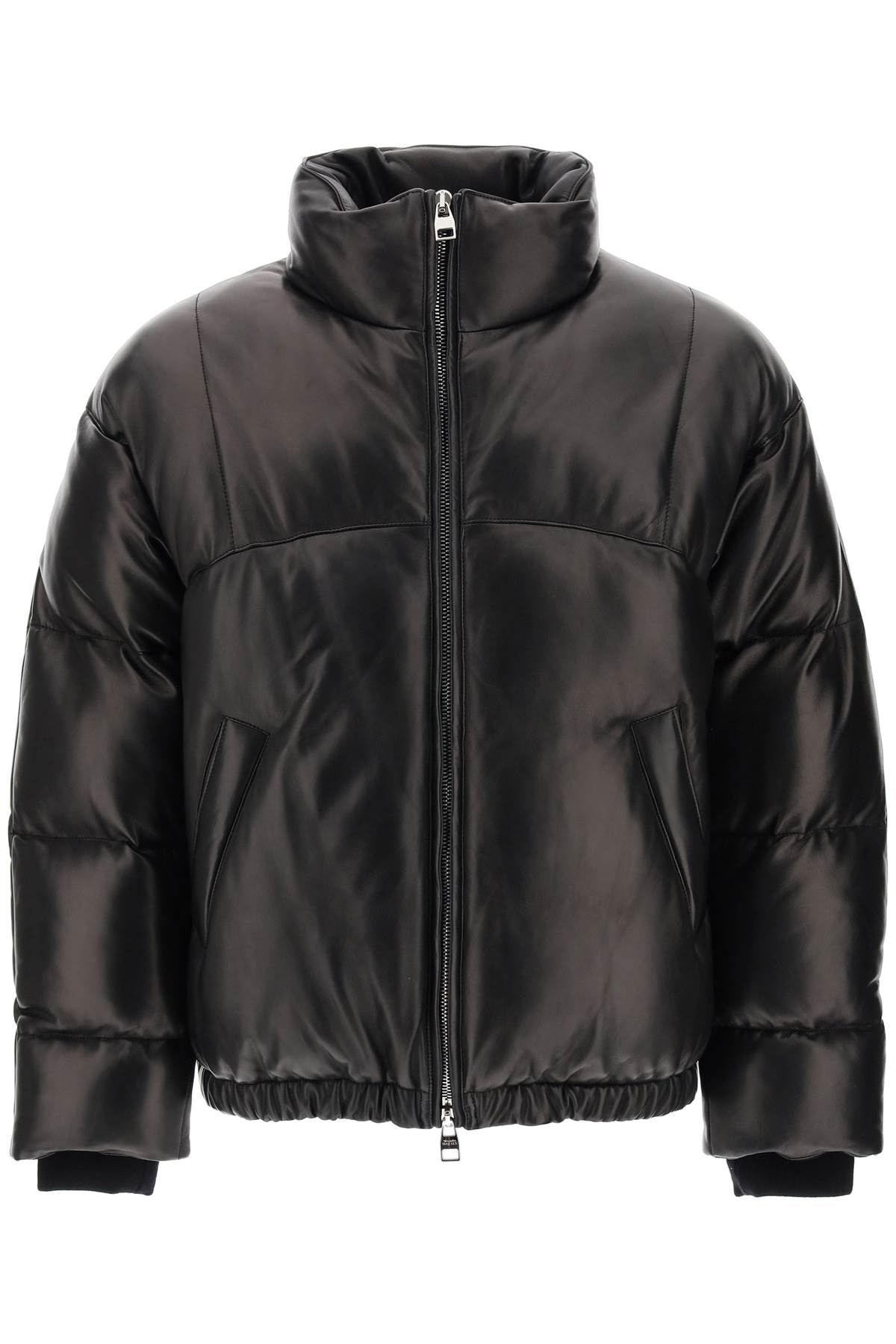 Quilted Leather Puffer Jacket - 1