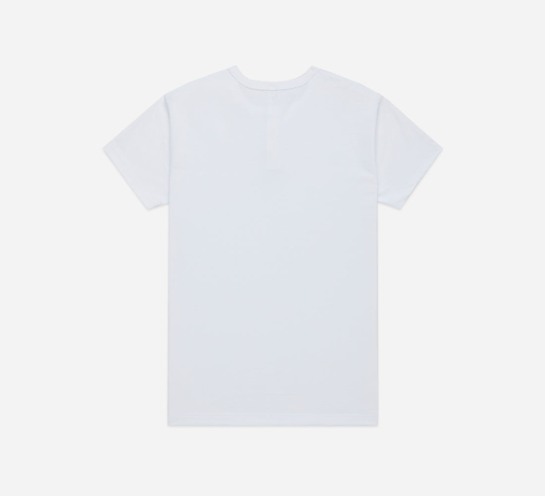 Short Sleeve Henley - White - 2