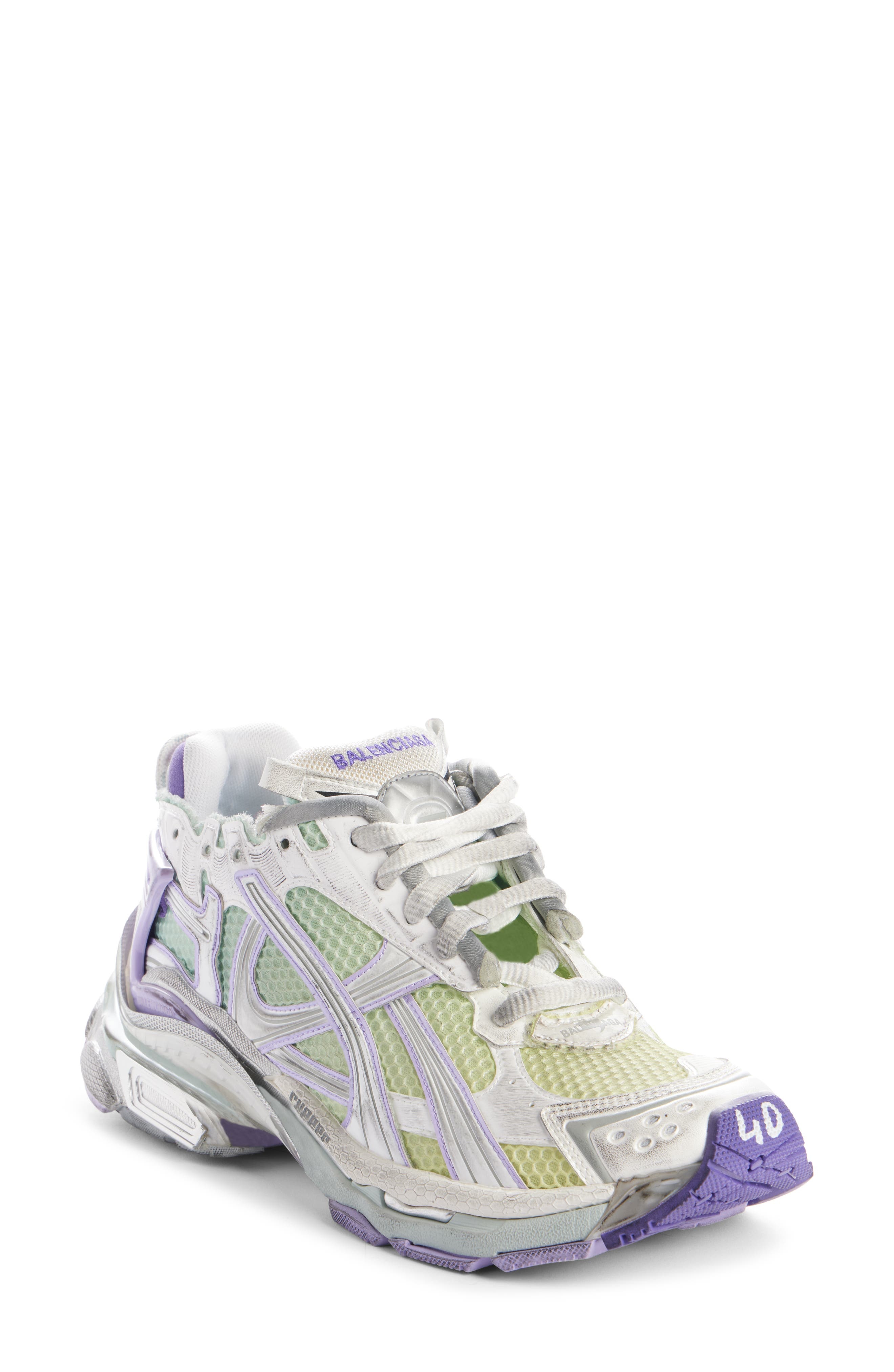 Balenciaga Runner Sneaker in White/Grey/Purple/Yellow at Nordstrom - 1