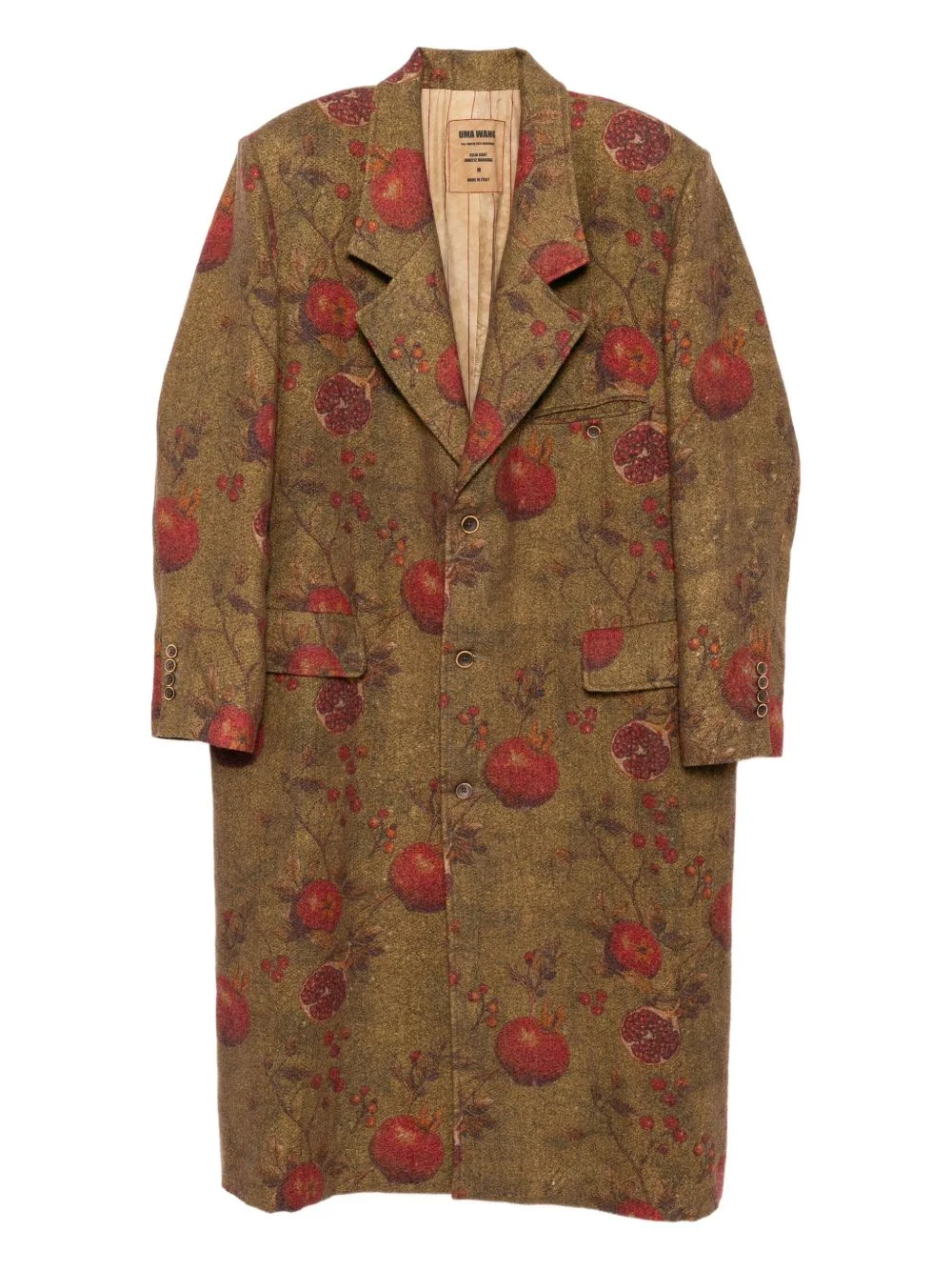 pomegrante-print coat - 1