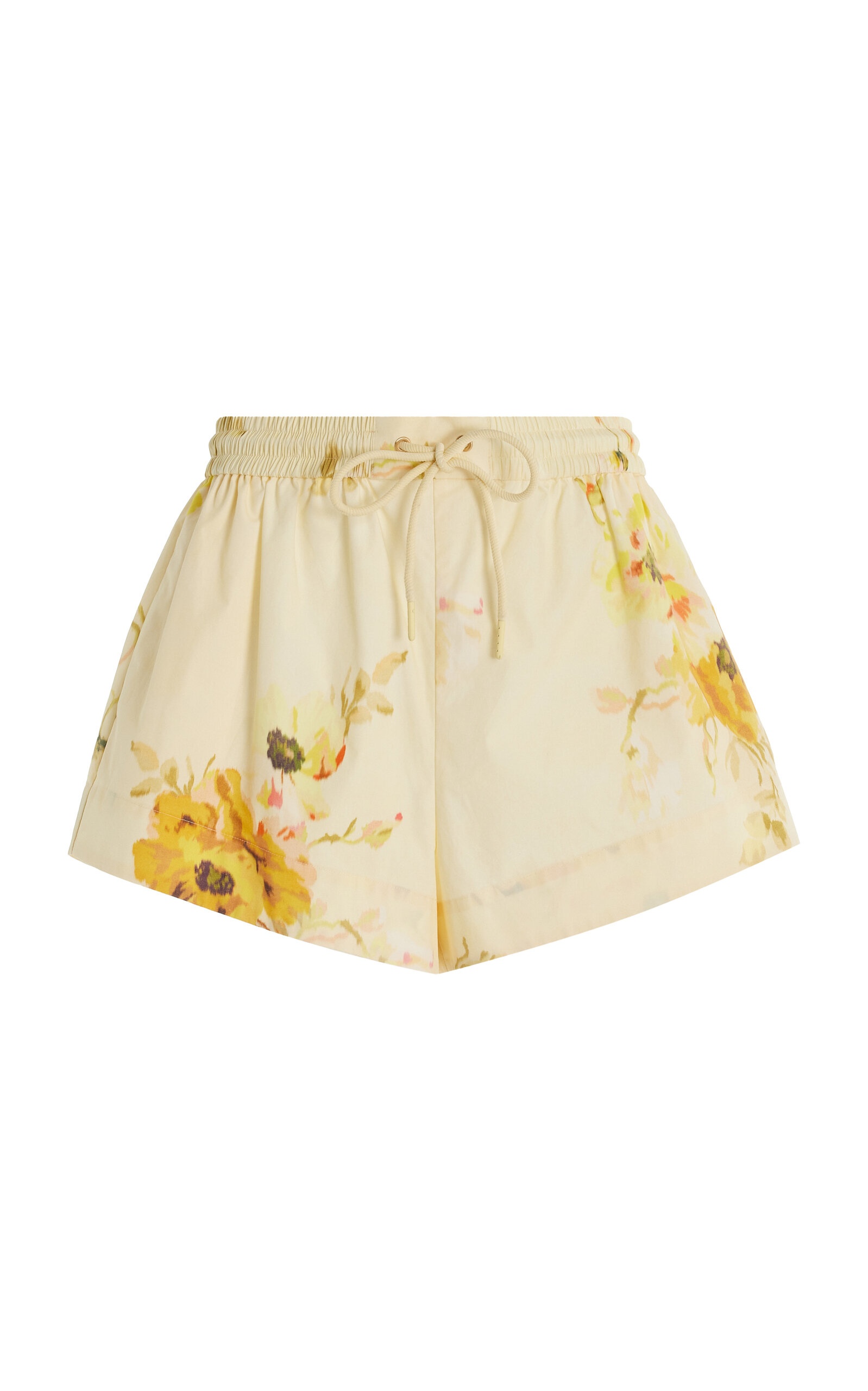 Lightburst Floral Cotton Shorts yellow - 1