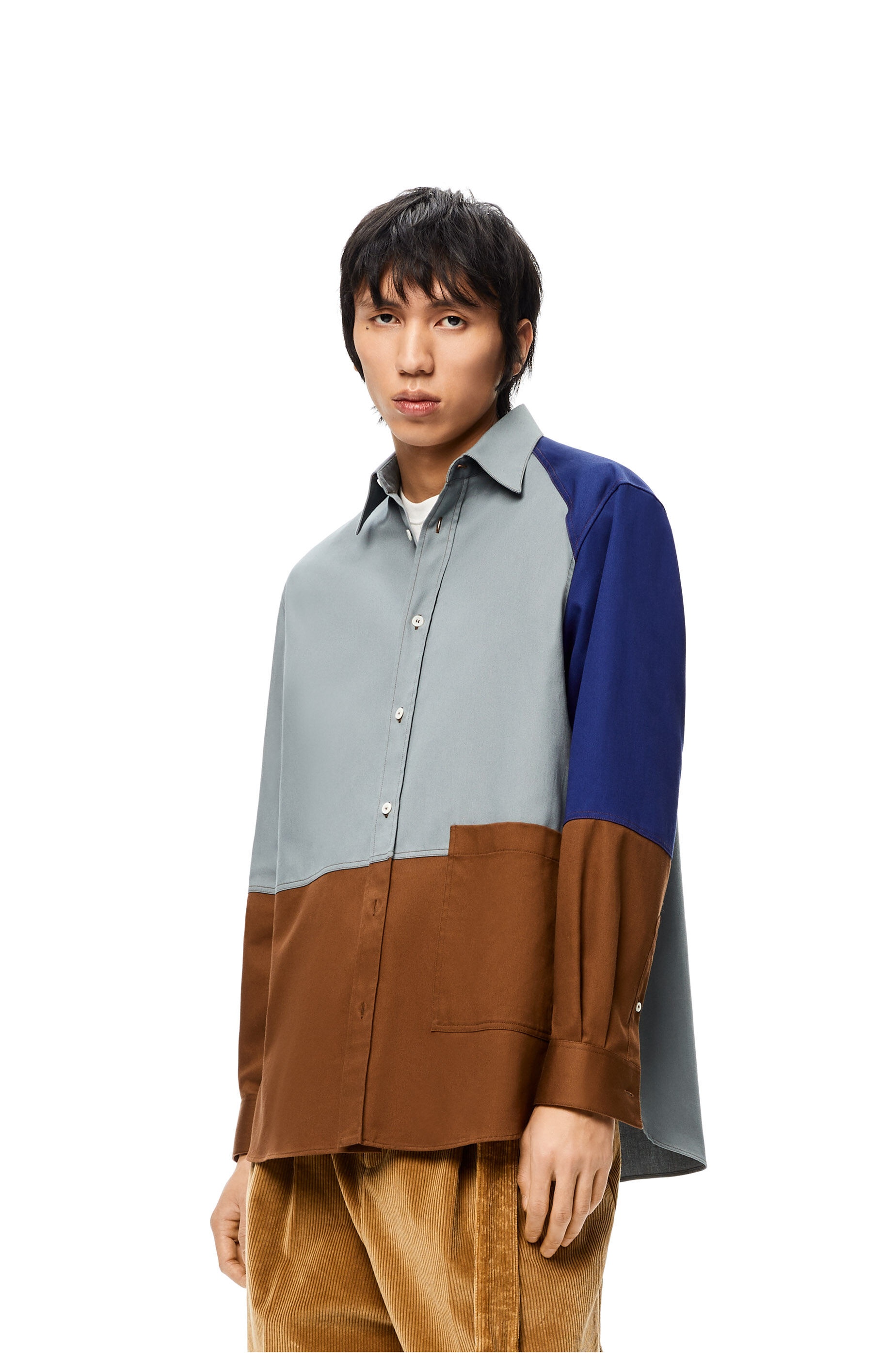 Patchwork shirt in cotton - 3