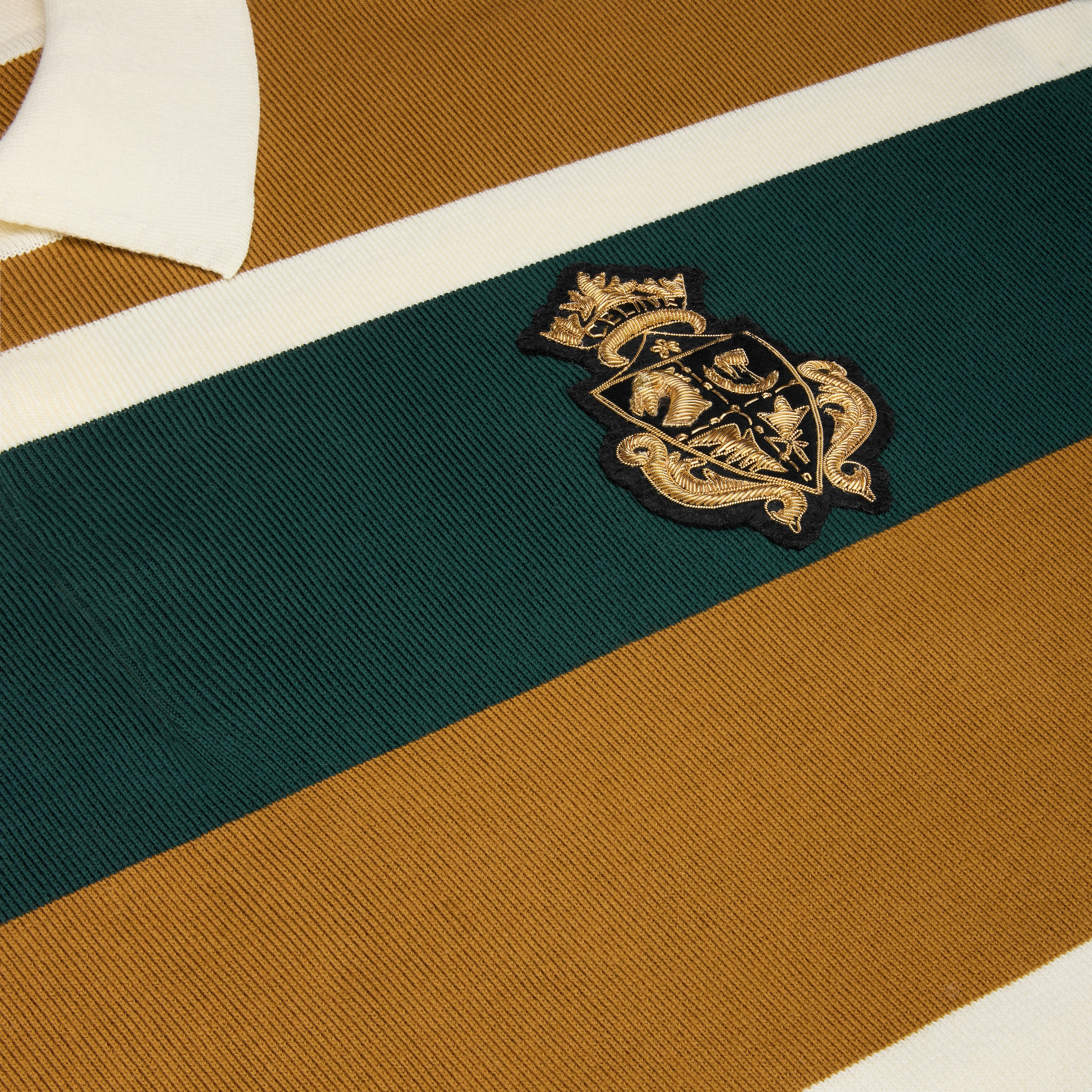 blason rugby polo shirt in striped cotton - 4