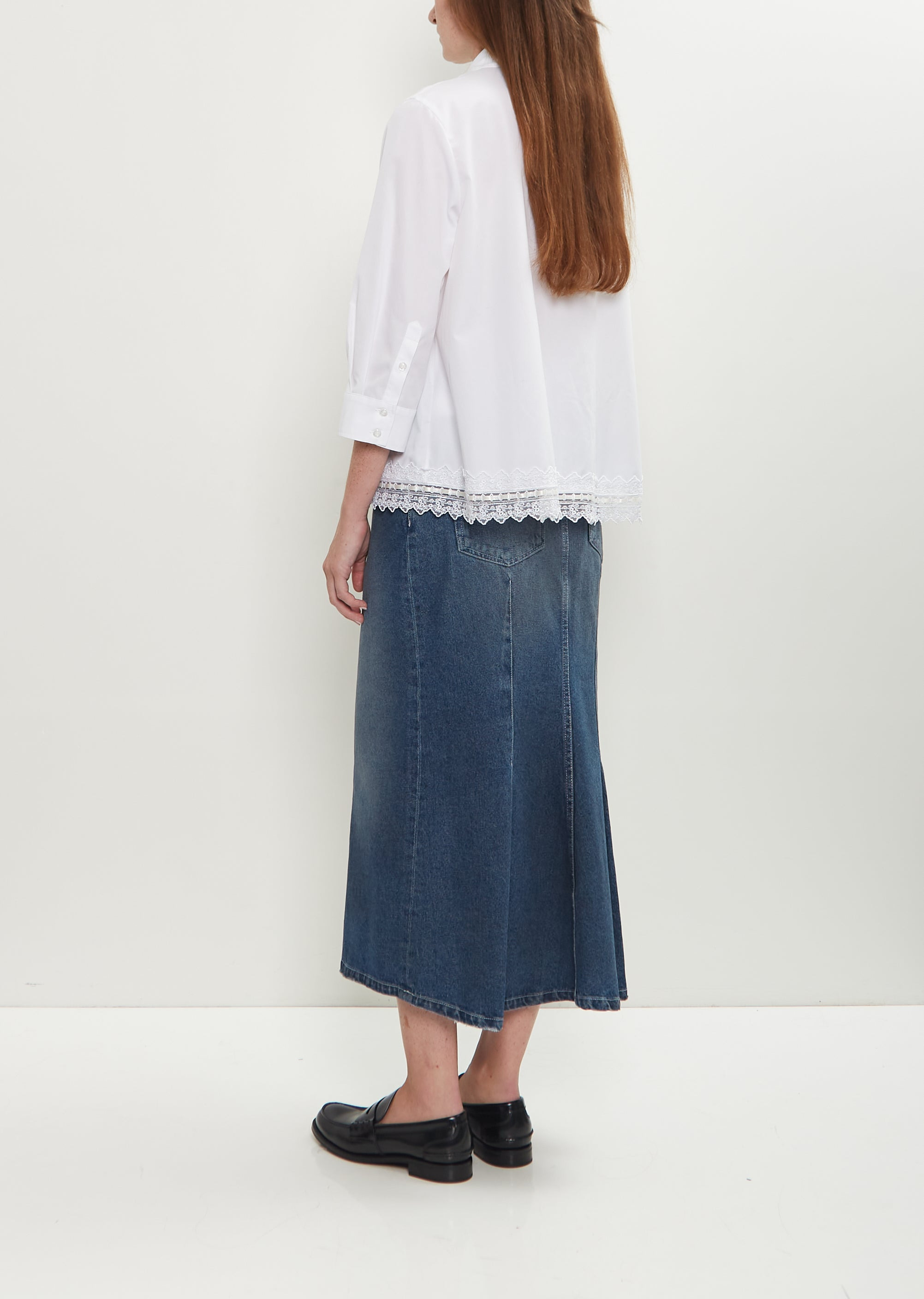 Cotton Ribbon Trim Shirt - 3