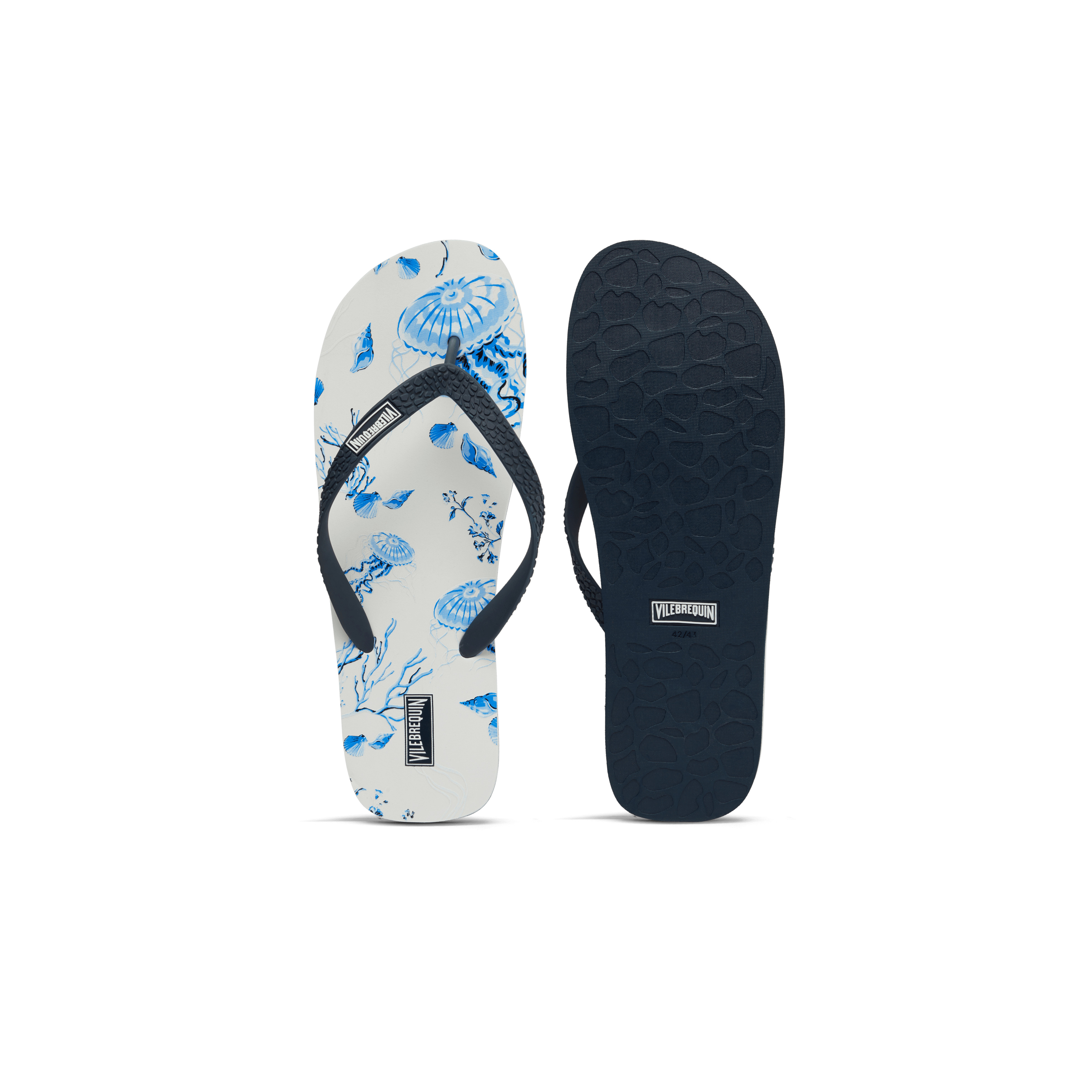 Men Flip Flops Medusa and Shells - 1