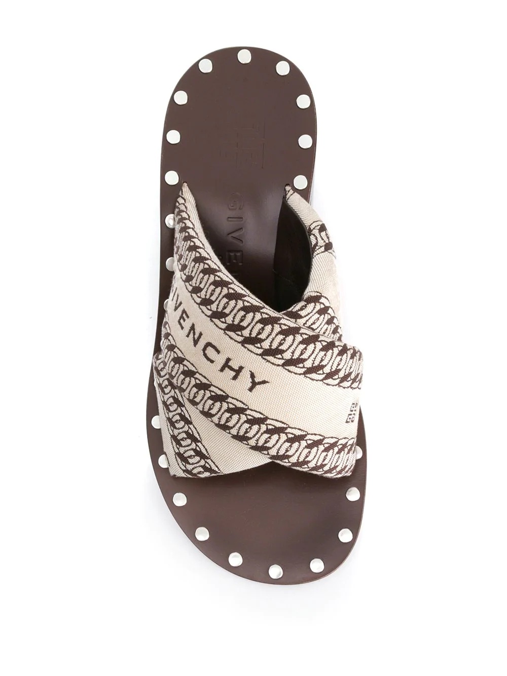 jacquard logo slip-on sandals - 4