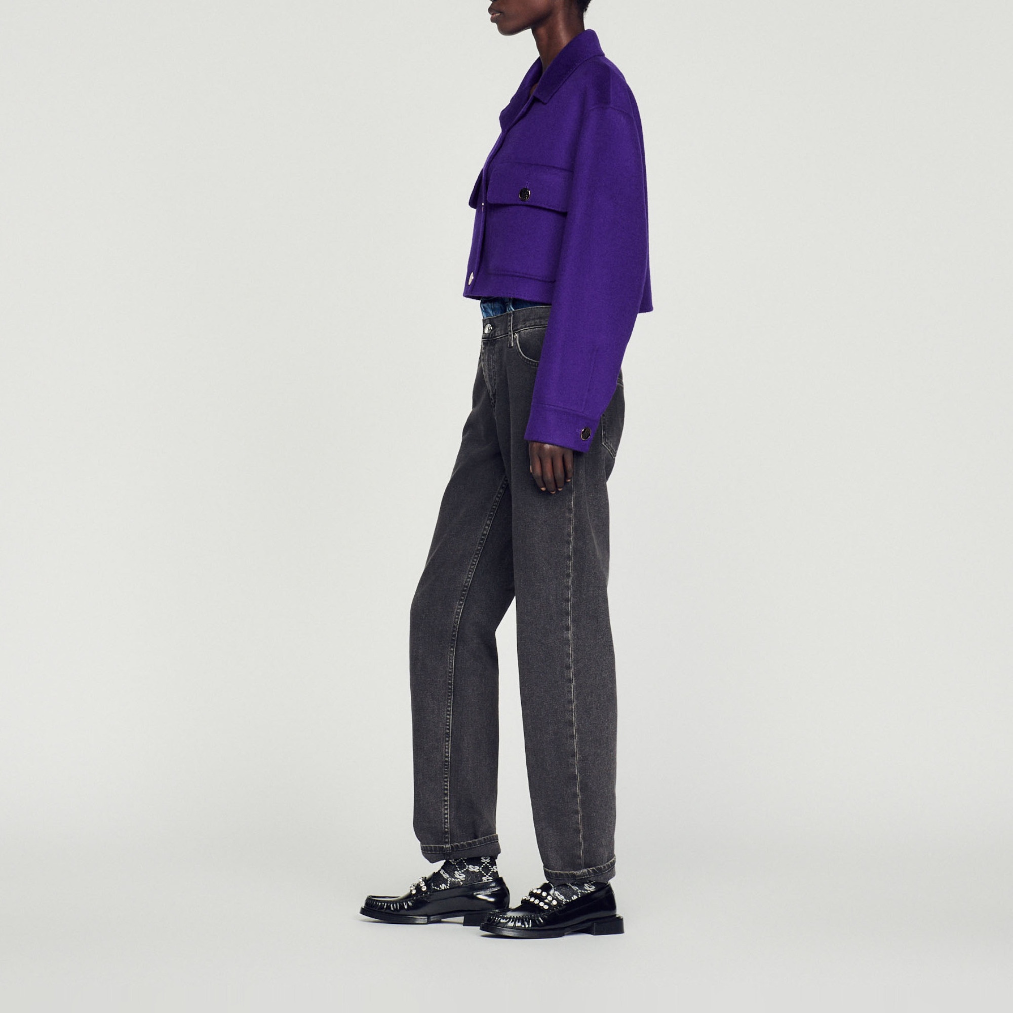 Cropped wool coat - 7