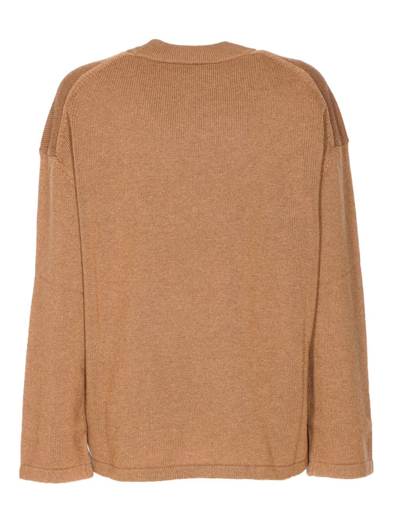 Max Mara crewneck side-split sweater outlook