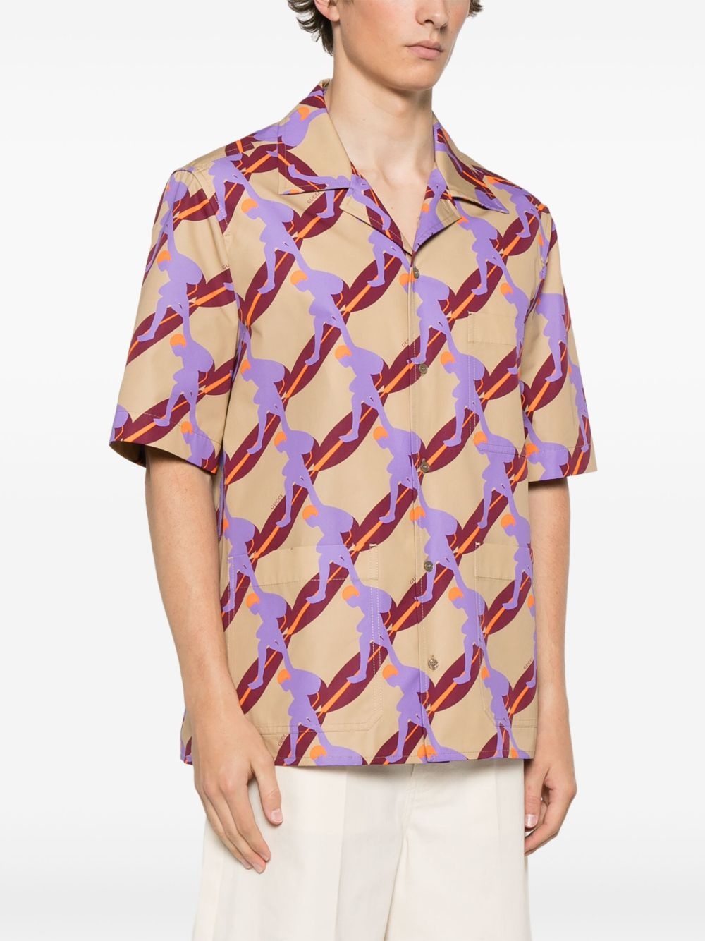 printed poplin shirt - 3