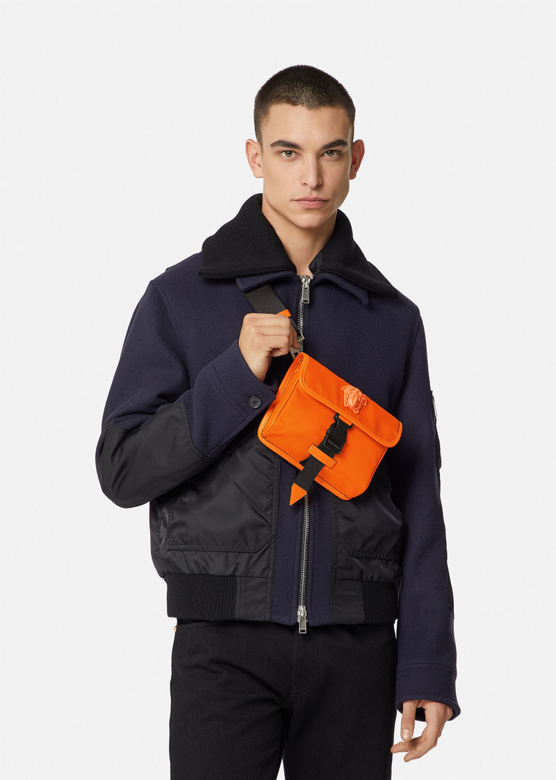 VERSACE La Medusa Nylon Small Messenger Bag outlook