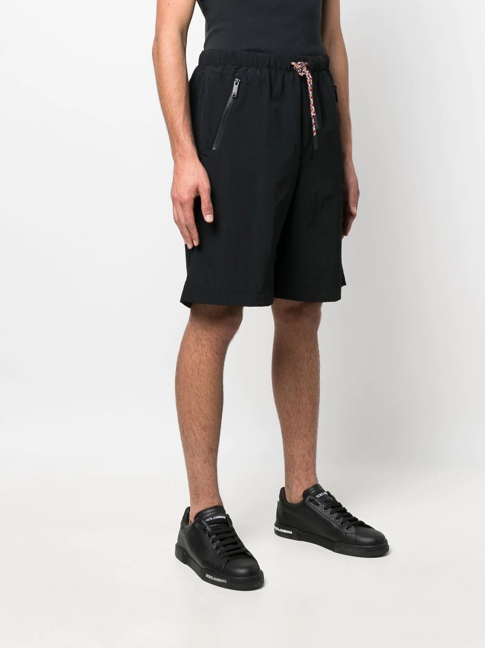 logo-embroidered track shorts - 3
