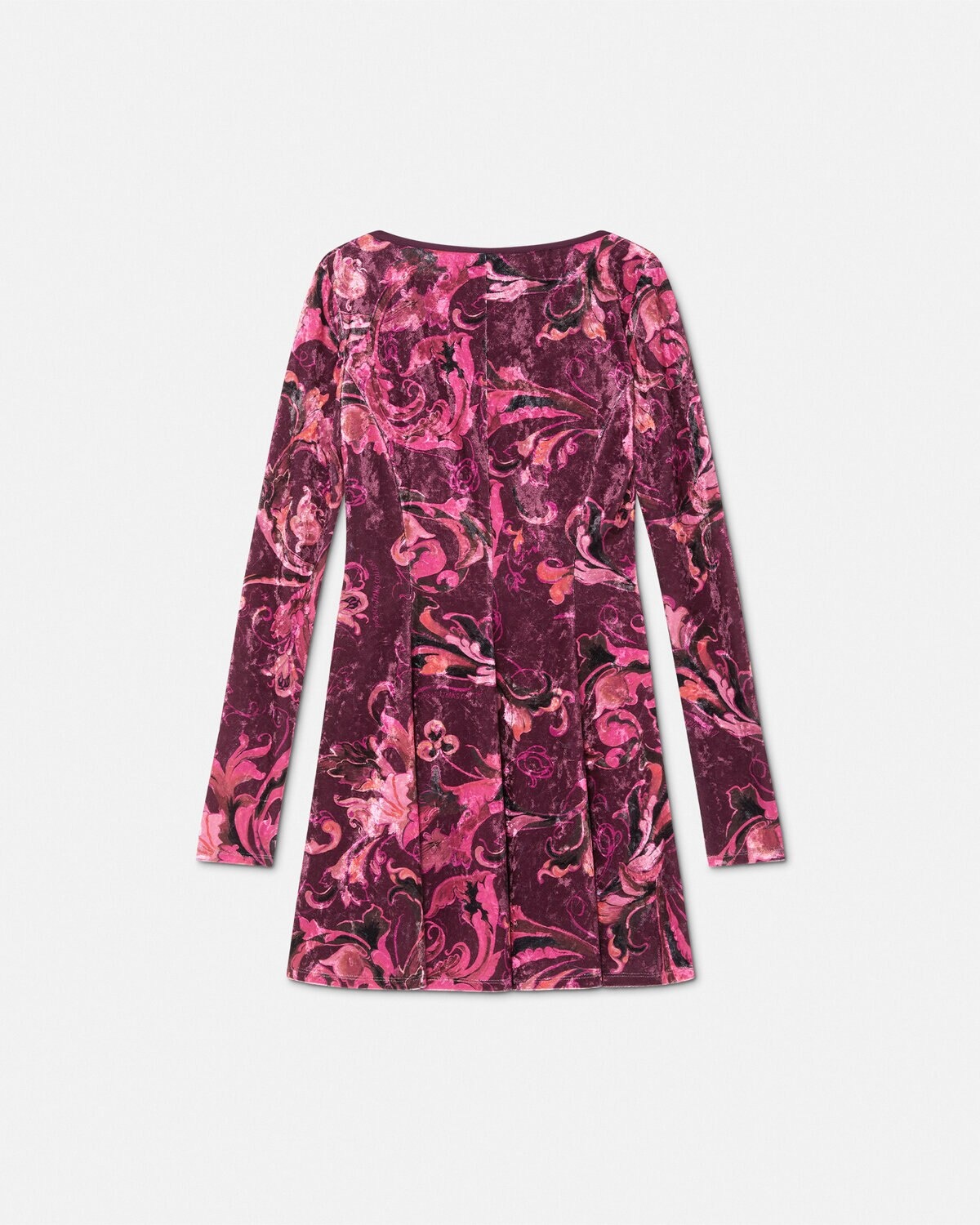 Porcelain Barocco Velvet Mini Dress - 3