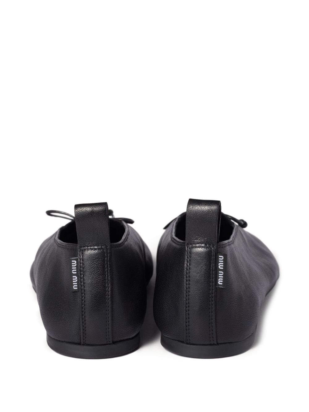 Élan bow-detail leather ballet flats - 3