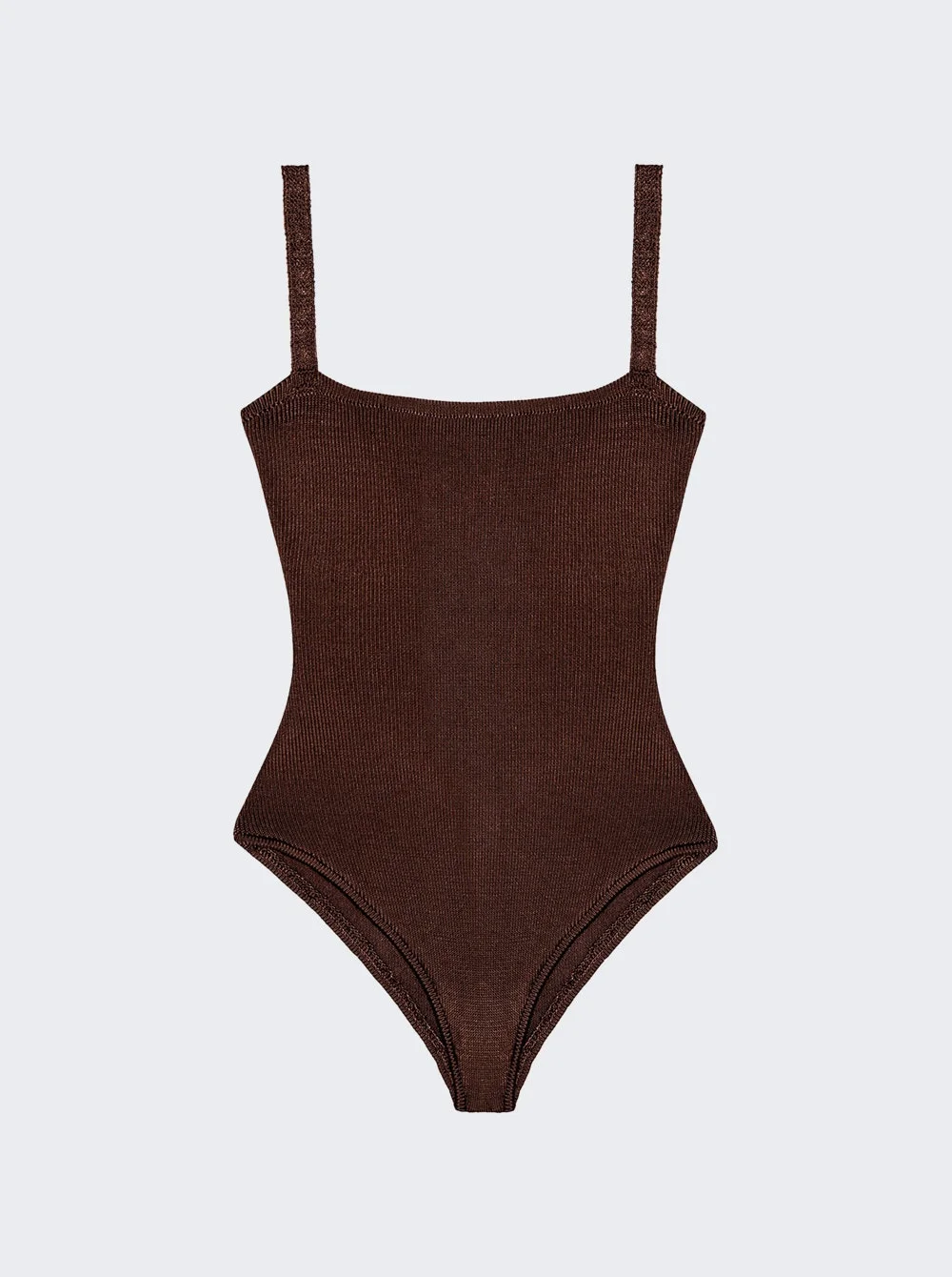 Knit One Piece Bodysuit Chocolate - 1