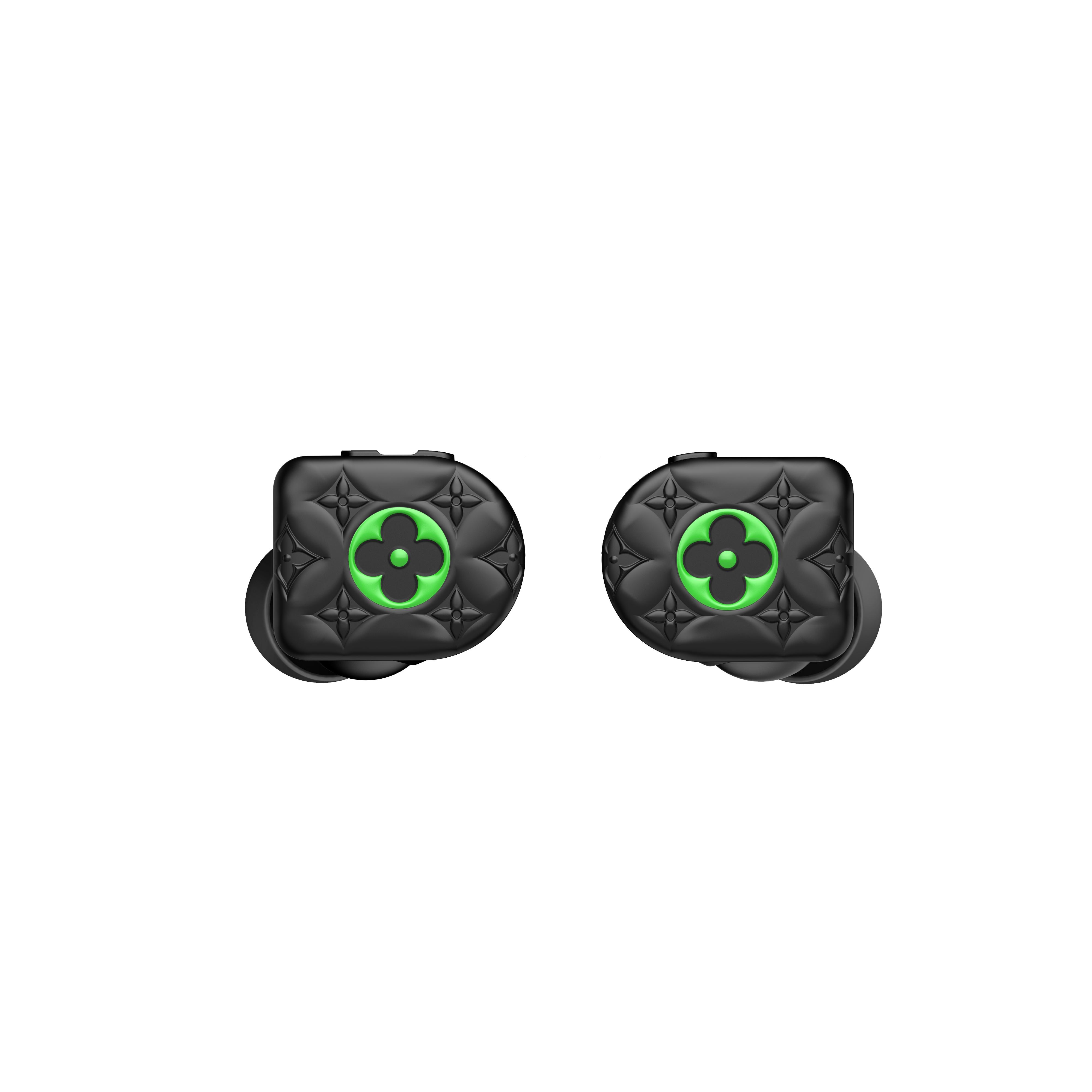 Louis Vuitton Horizon Black & Neon Green Earphones - 3