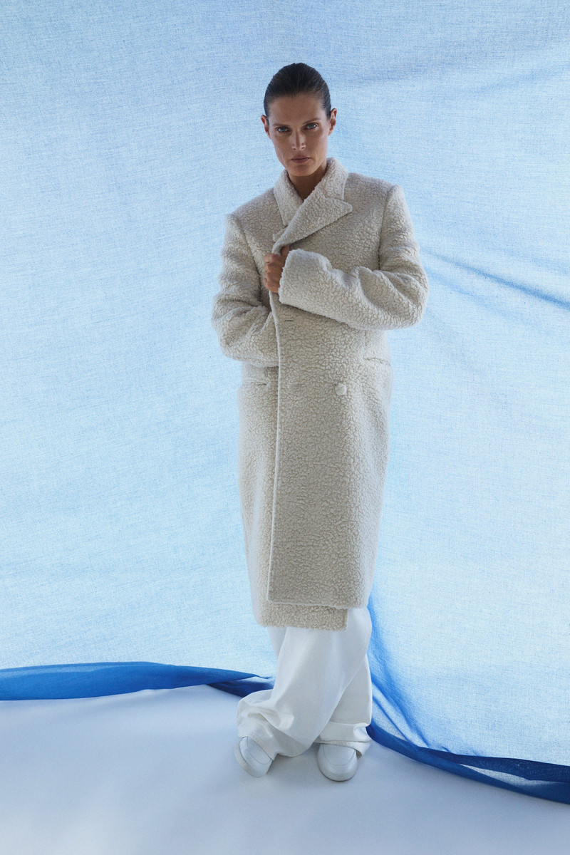 GABRIELA HEARST Mcaffrey Coat in Ivory Cashmere Silk outlook