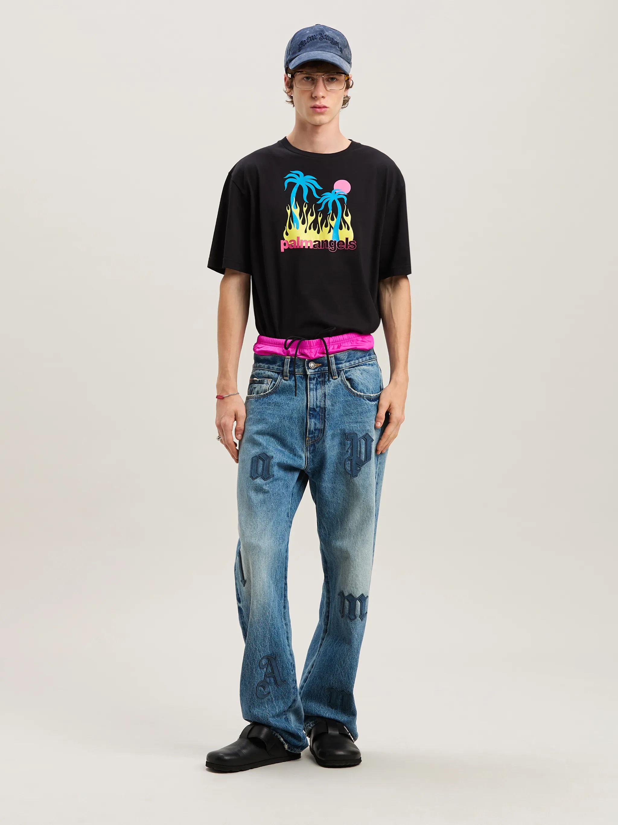 Logo Patch denim pants - 2