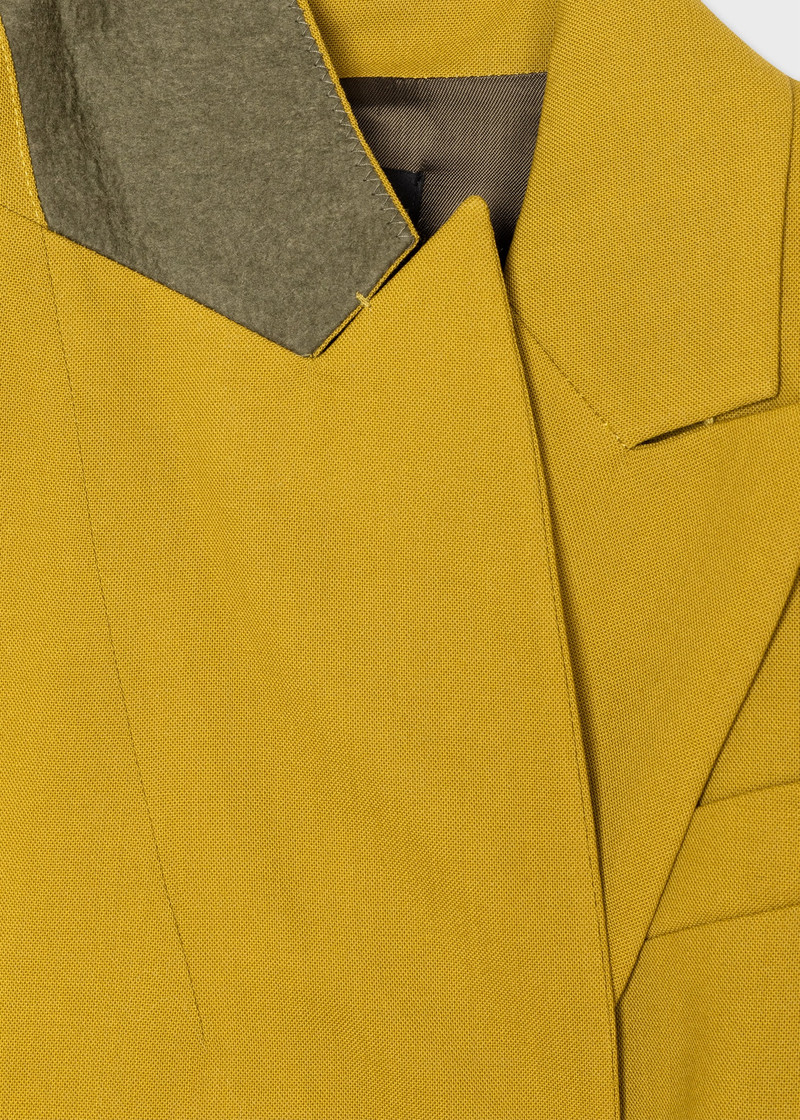 Paul Smith Chartreuse Wool Tie Waist Jacket outlook