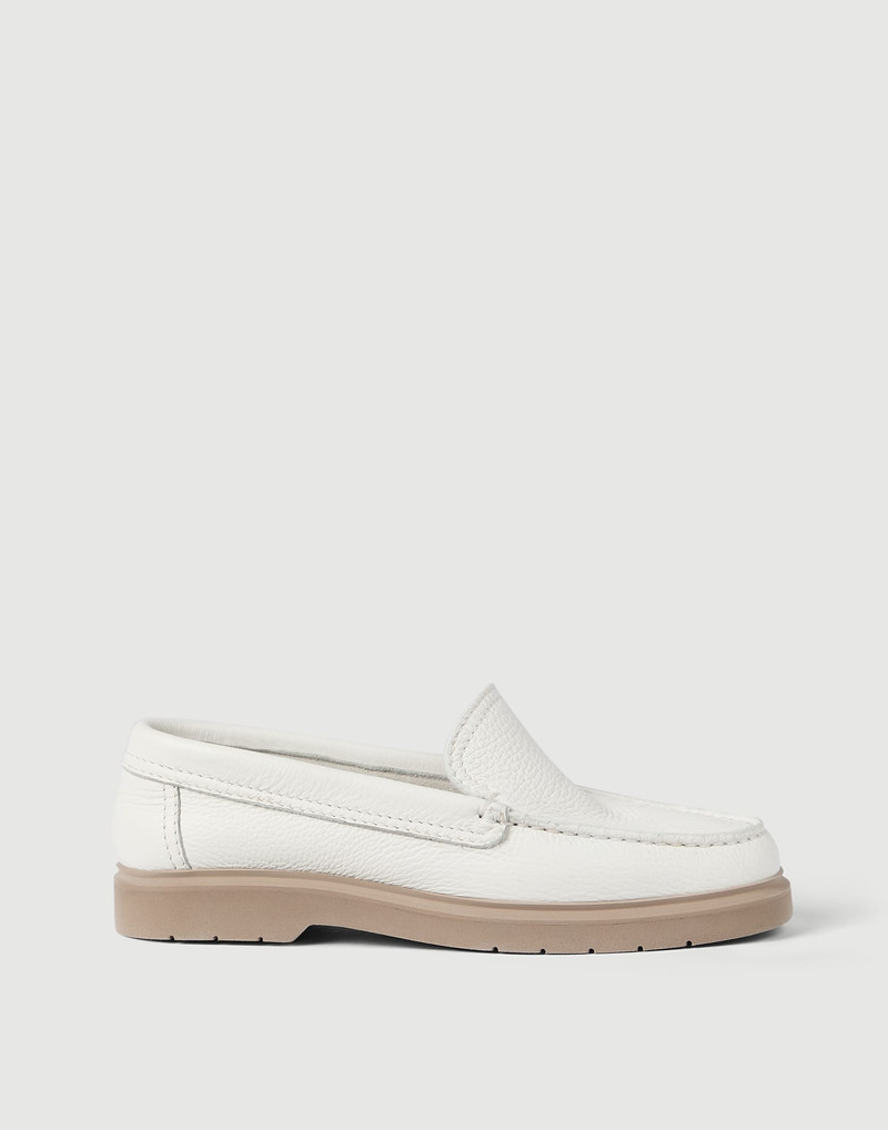 Grained soft leather loafers 1
