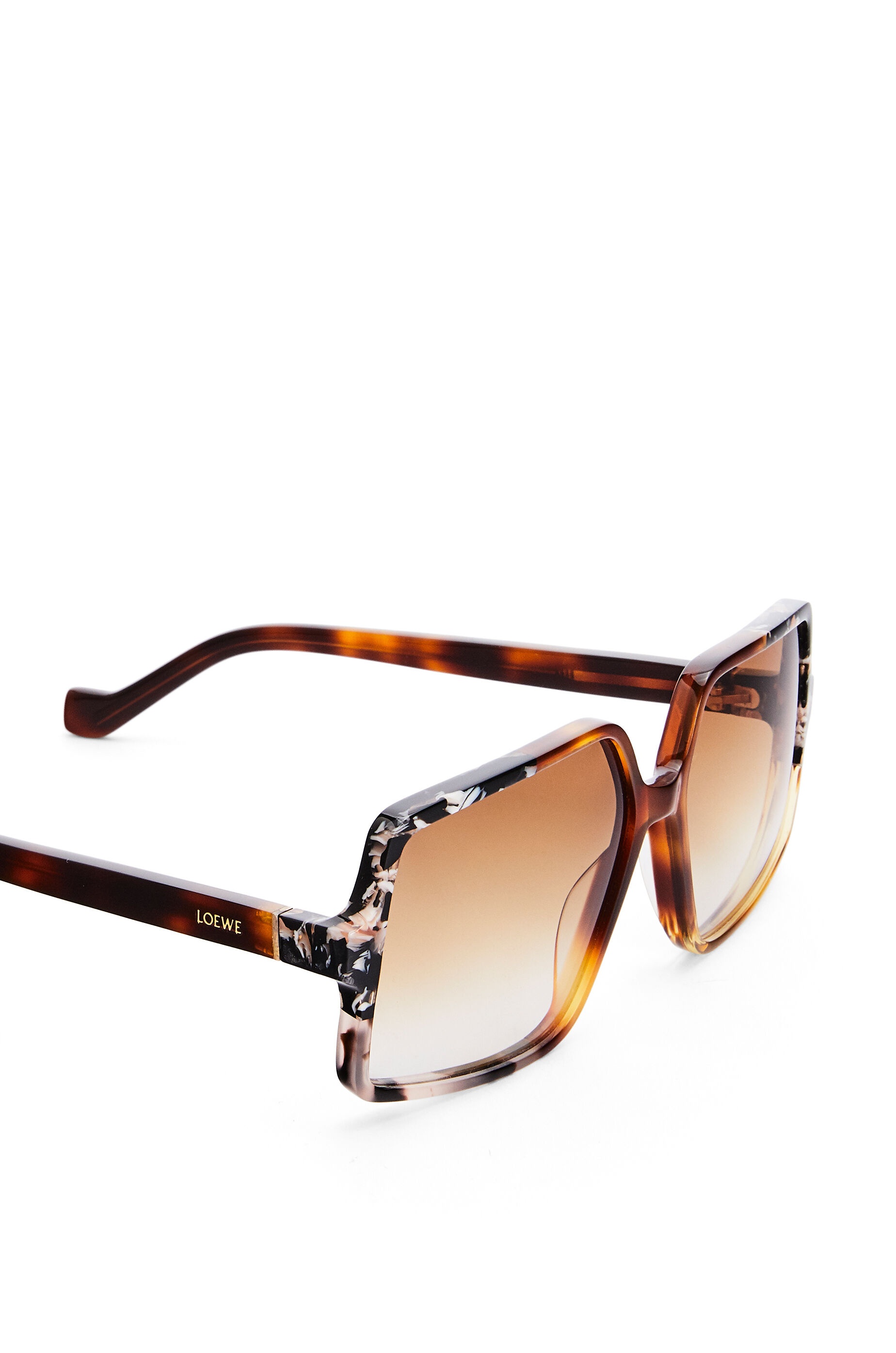 Thin acetate pentagon sunglasses - 5