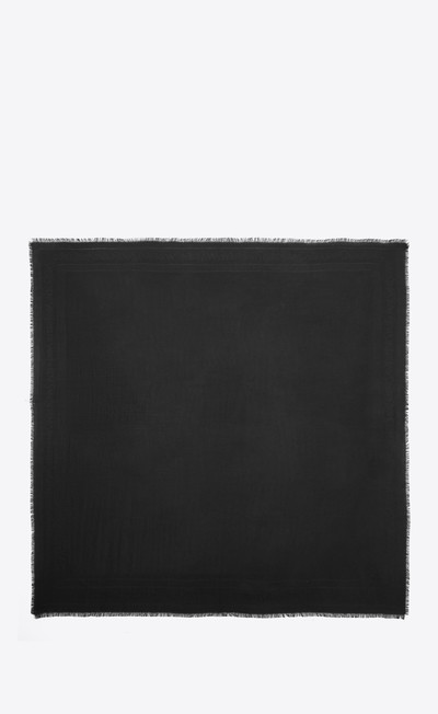 SAINT LAURENT saint laurent large square scarf in wool and silk jacquard outlook