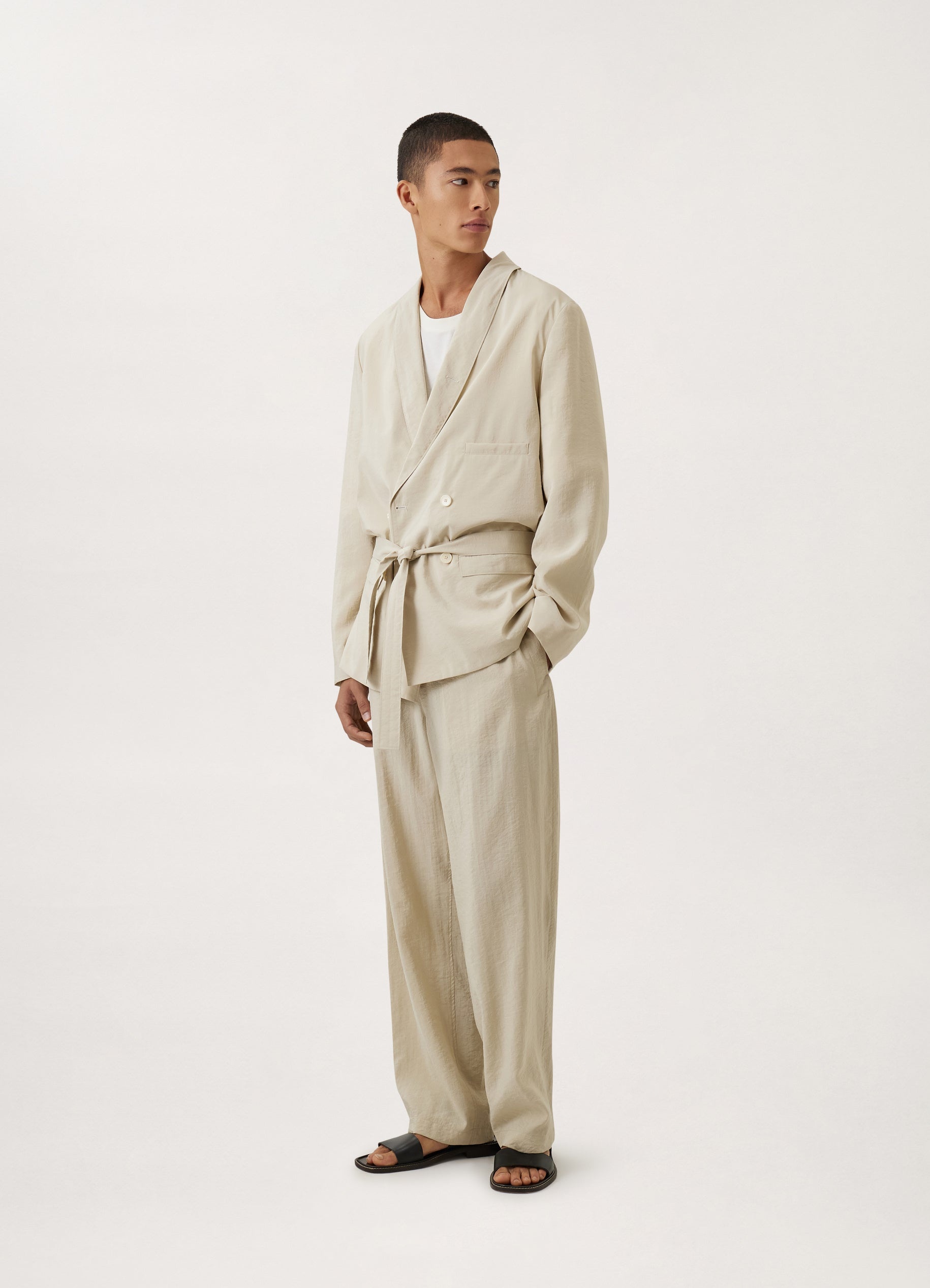 BELTED DOUBLE BREASTED JACKET - 5