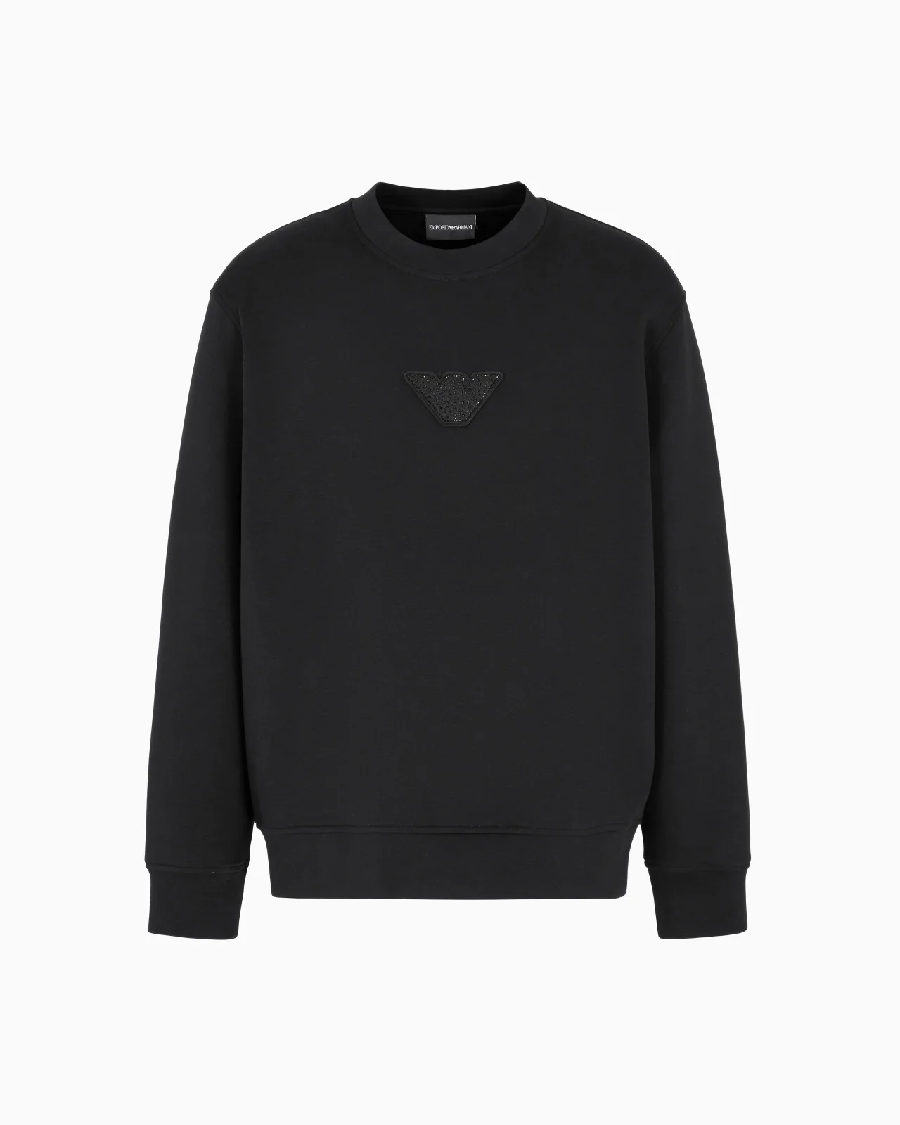 CLUBWEAR JERSEY SWEATSHIRT WITH EAGLE PATCH AND RHINESTONES - 1