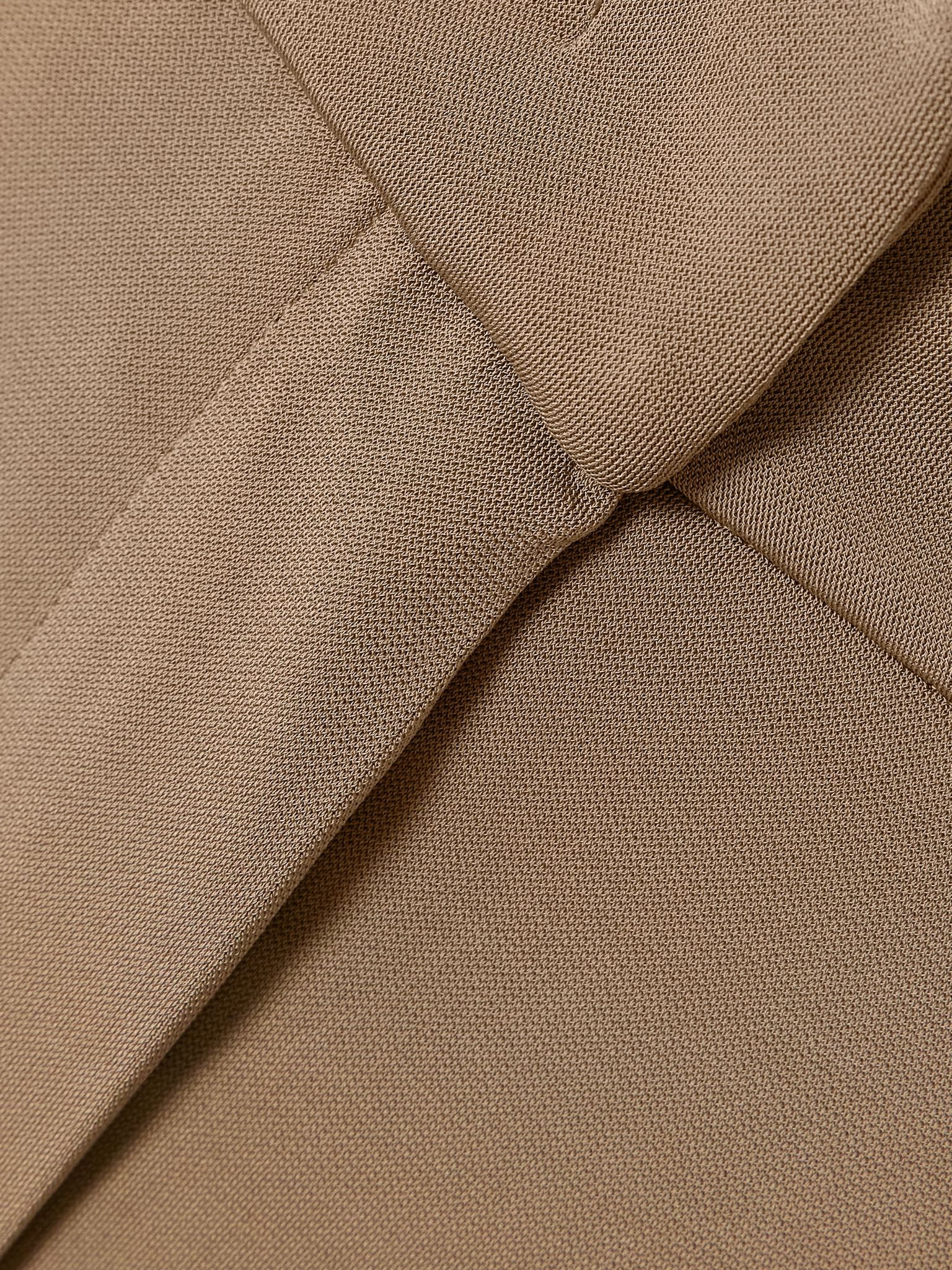 Palanca pleated jersey wide-leg pants Brown - 5