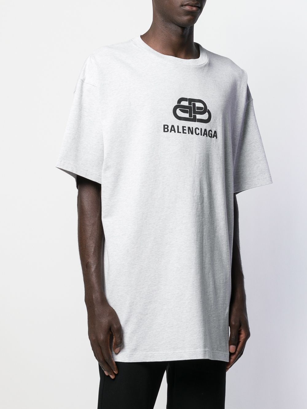 logo print oversized T-shirt - 3