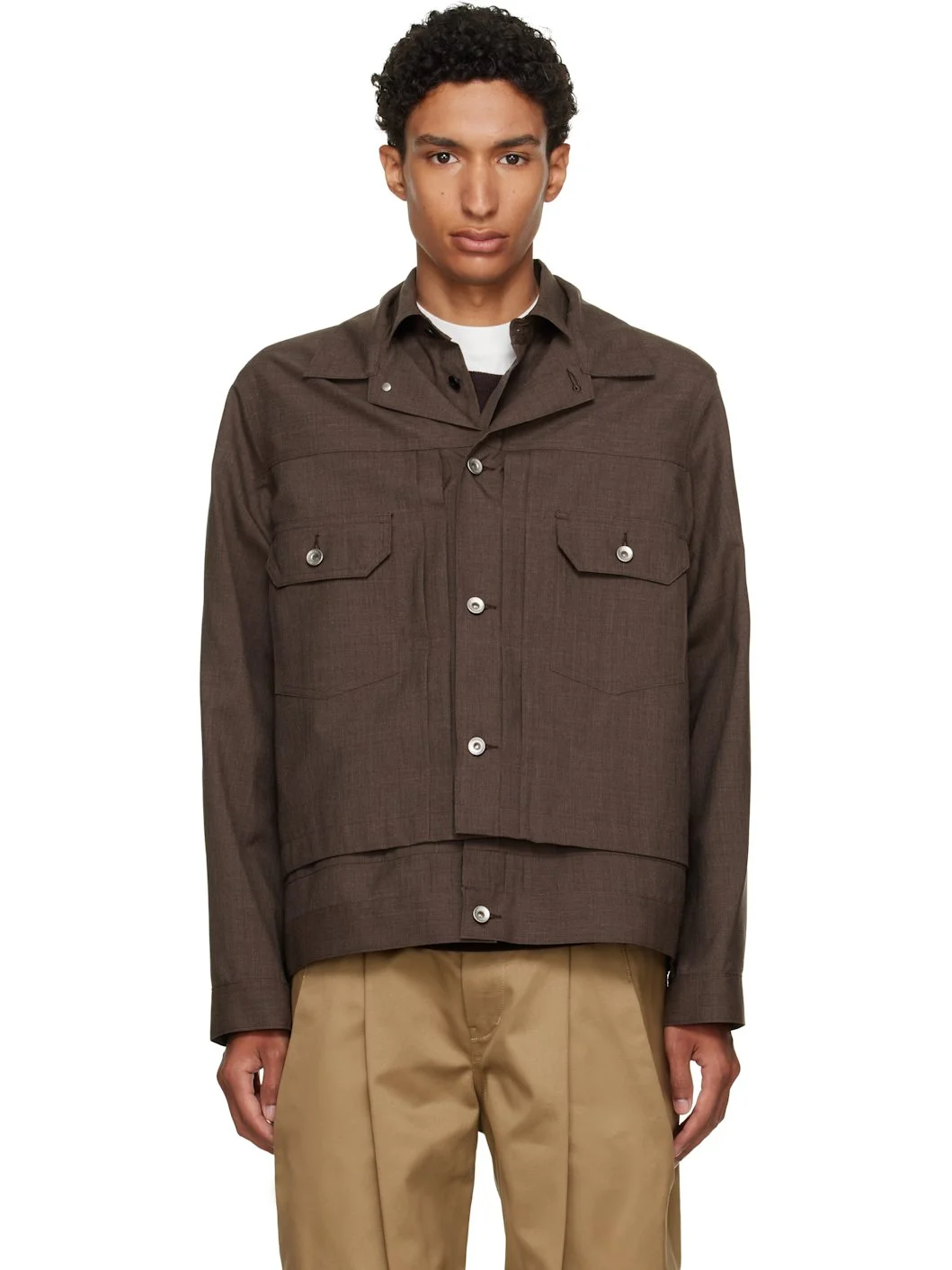 Brown Suiting Jacket - 1