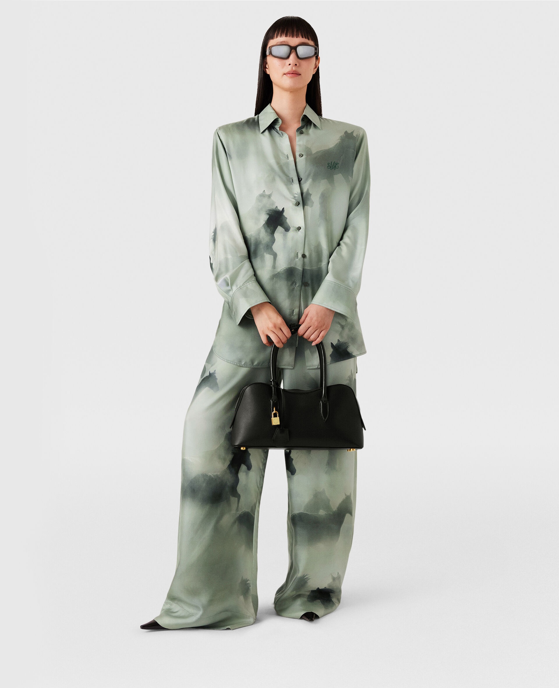 Drawstring Horse Print Pants - 2