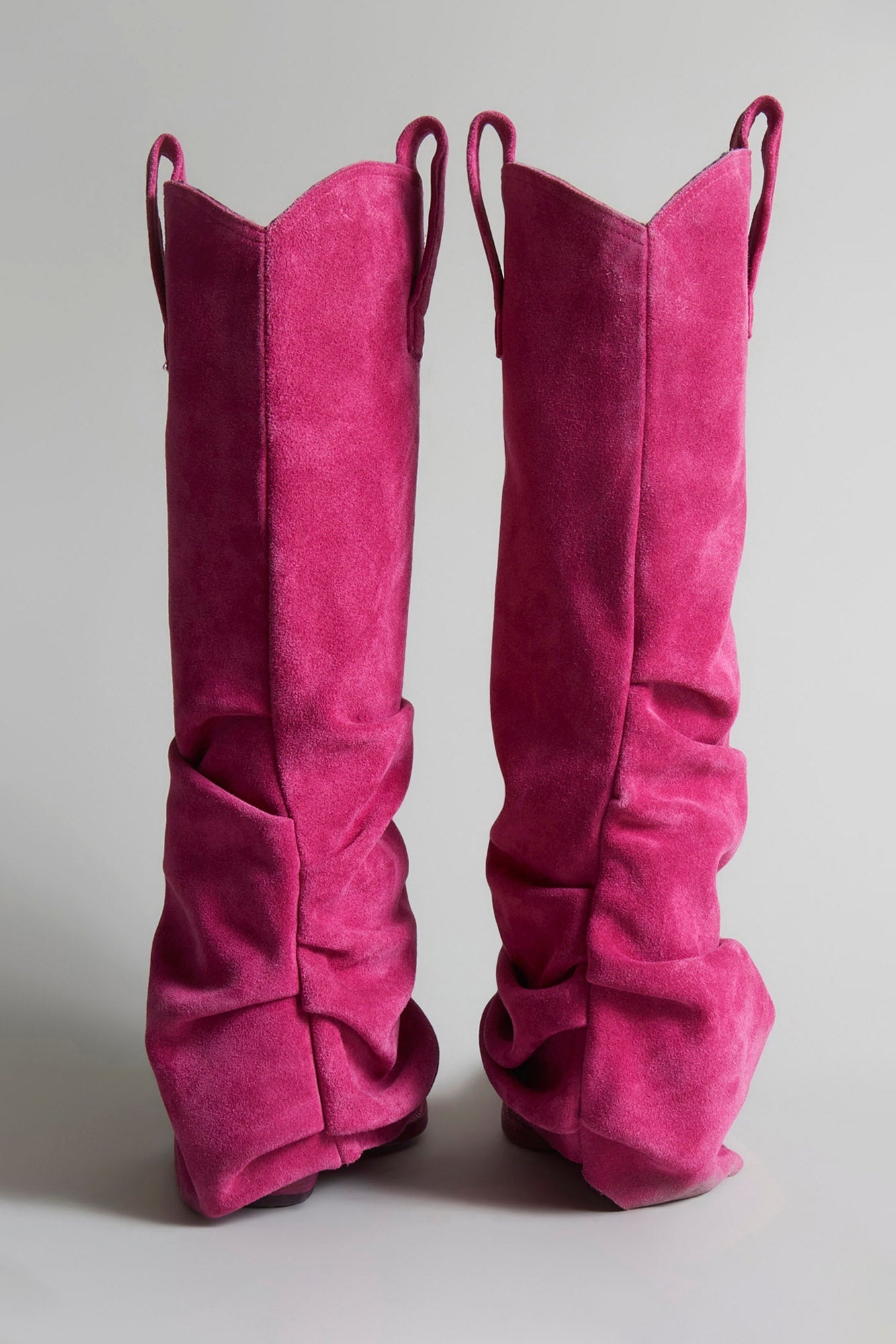 MID COWBOY BOOTS - PINK SUEDE - 4