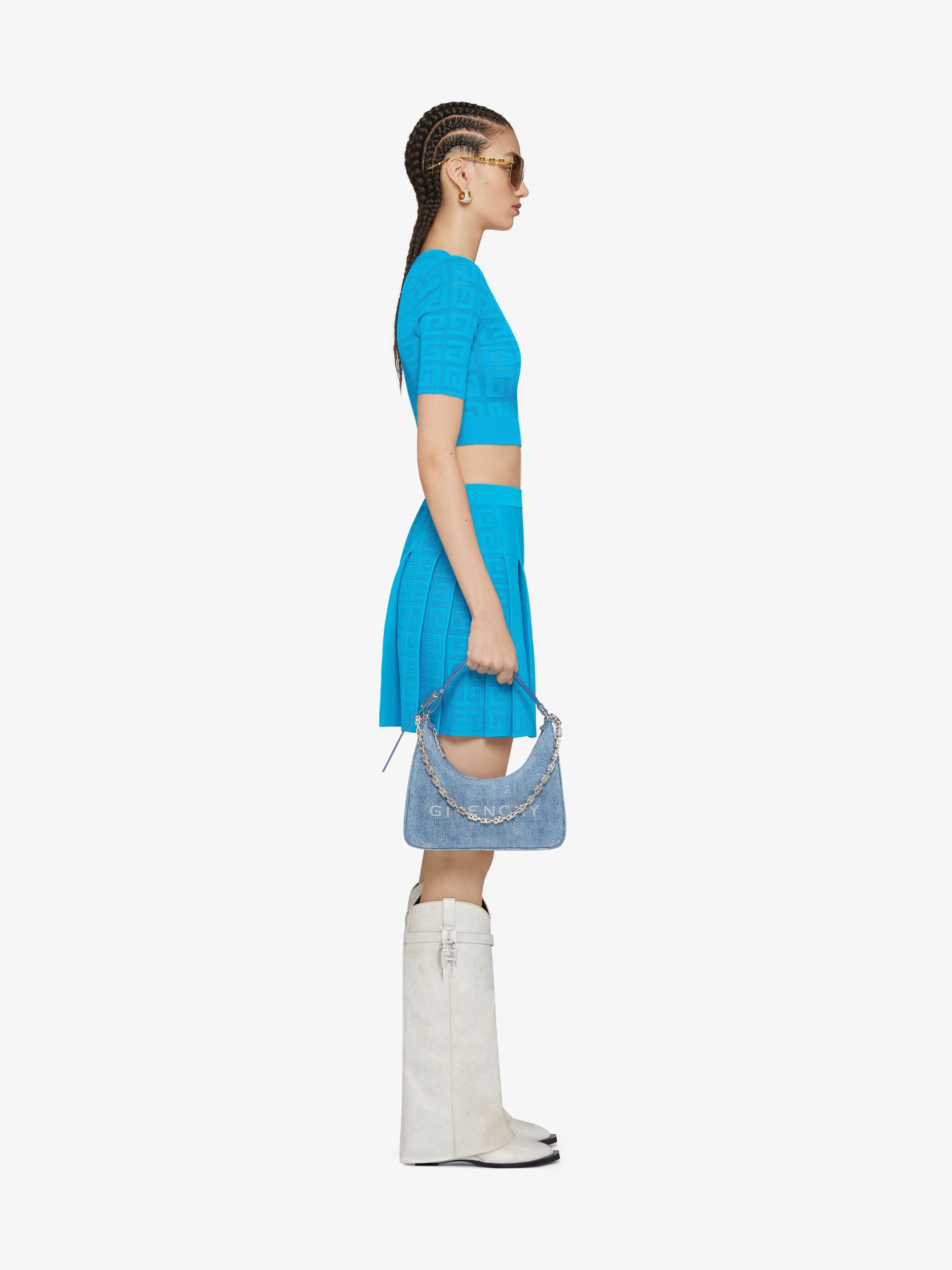 PLEATED SKIRT IN 4G JACQUARD - 3
