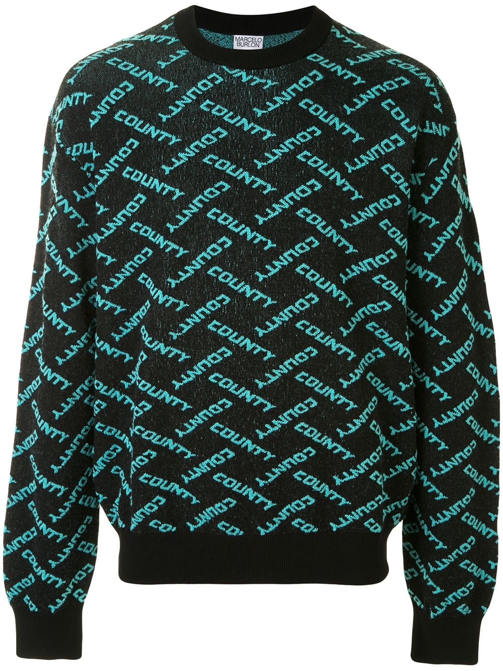 logo intarsia knitted jumper - 1