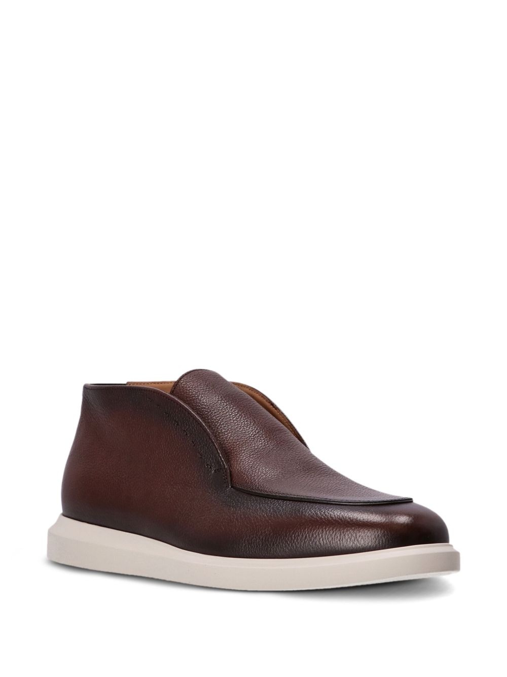 burnished-finish leather boots - 2