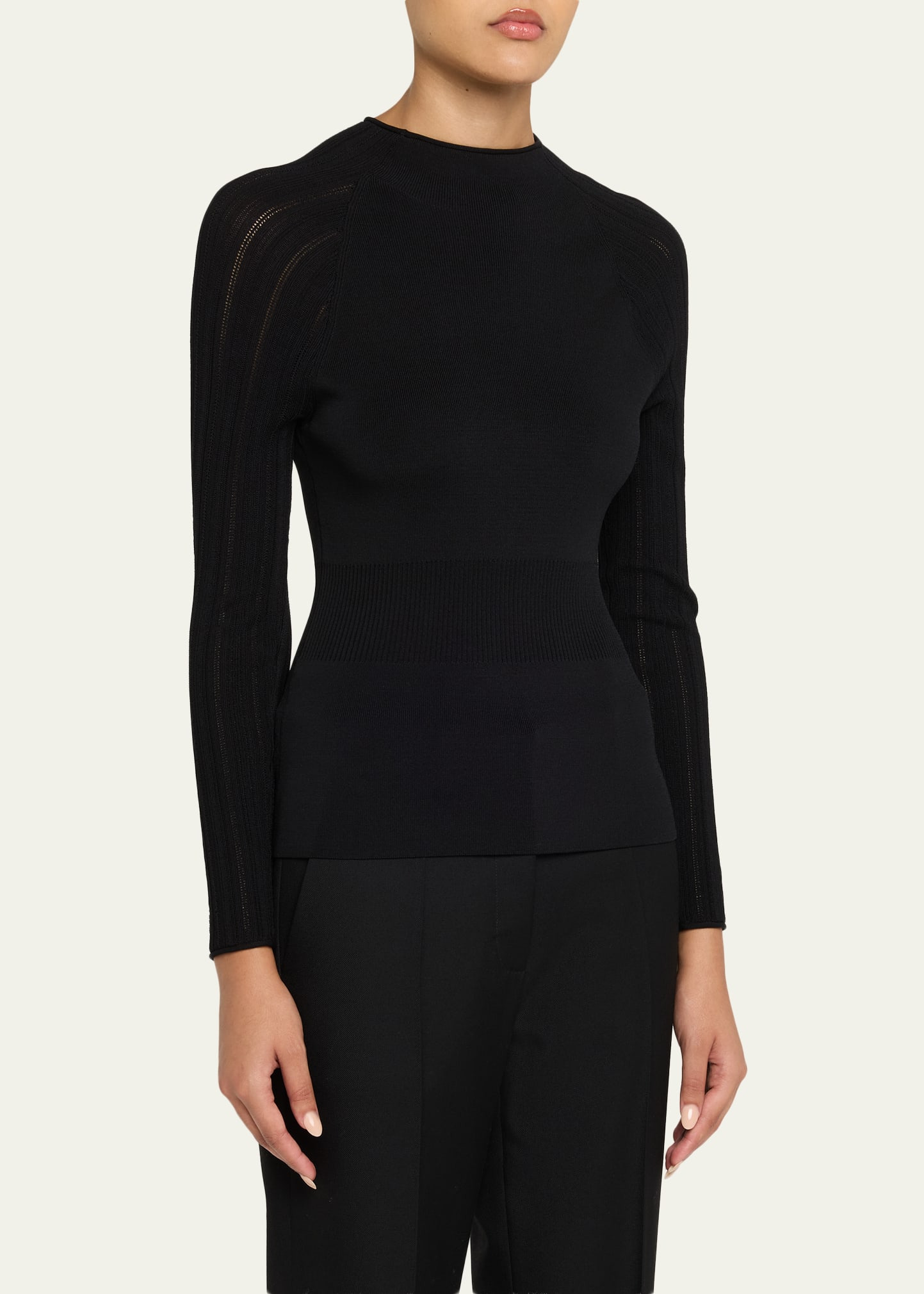 Long-Sleeve Mock-Neck Top - 4