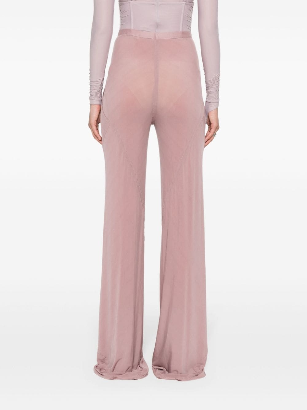 seam-detailed flared trousers - 4