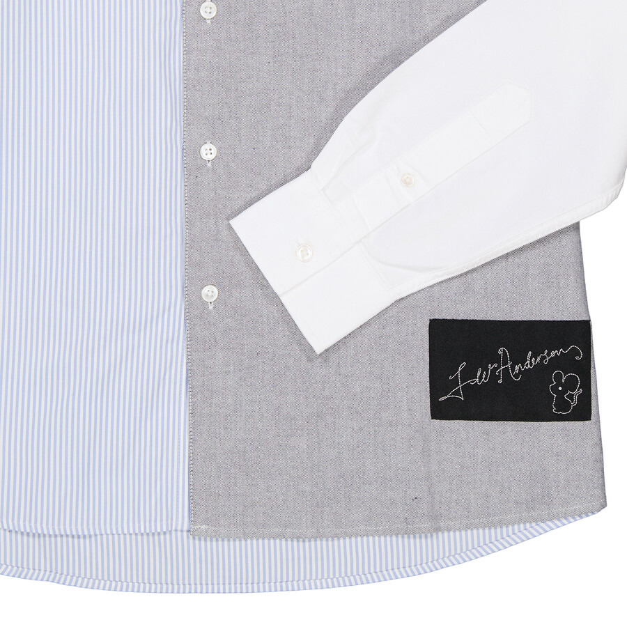JW Anderson Classic Fit Patchwork Cotton Shirt - 2