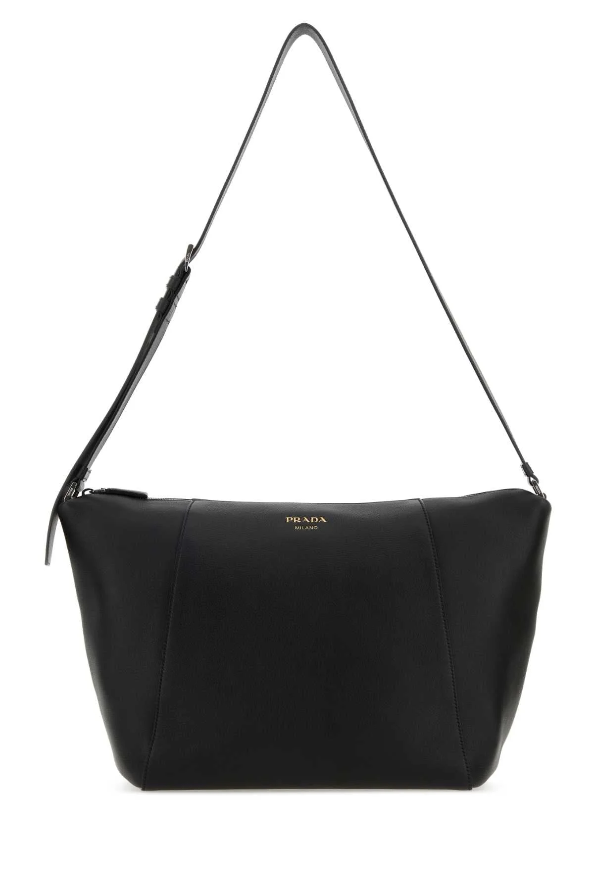 Prada Men Black Leather Crossbody Bag - 1