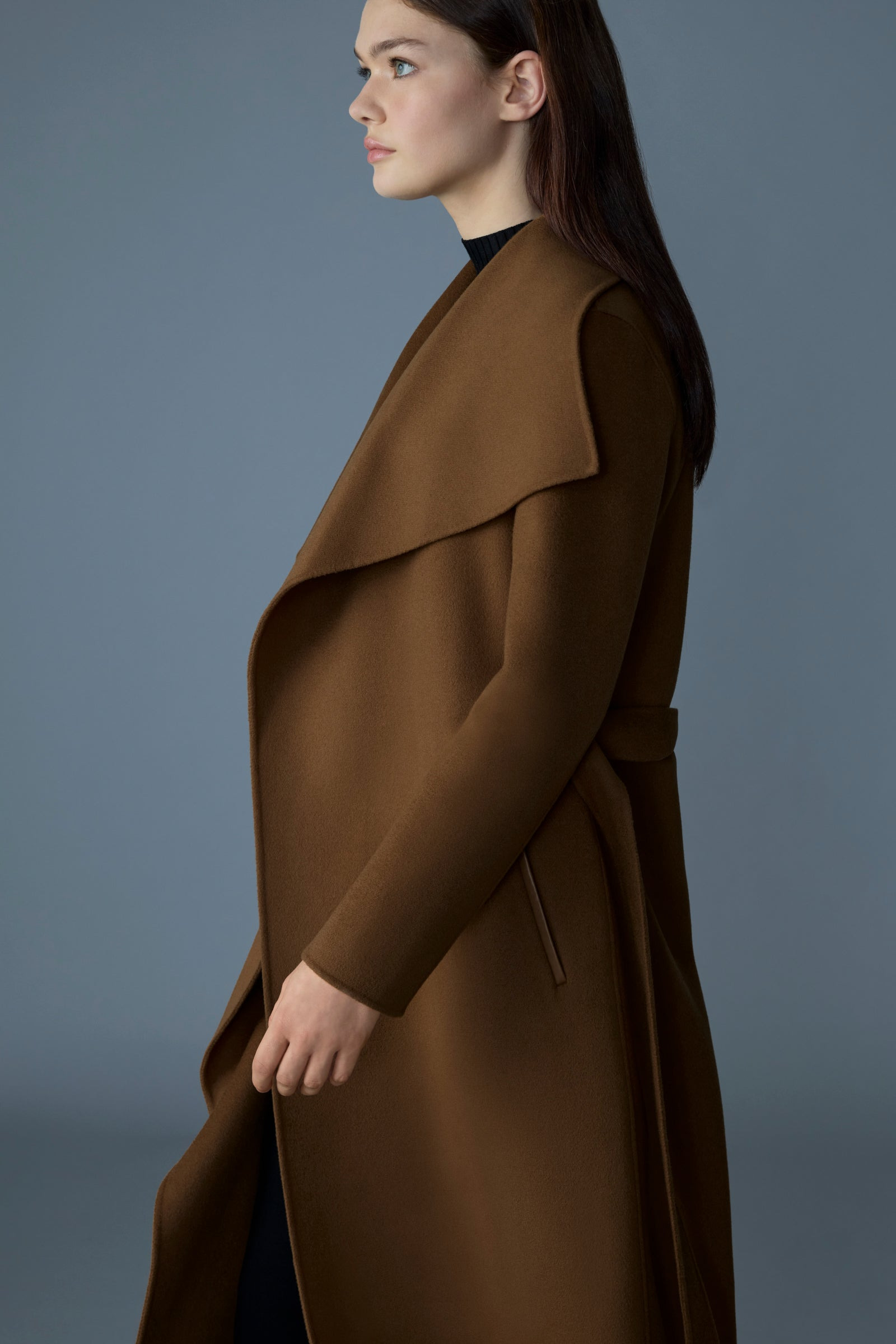 MAI-CN Double-face wool wrap coat - 5