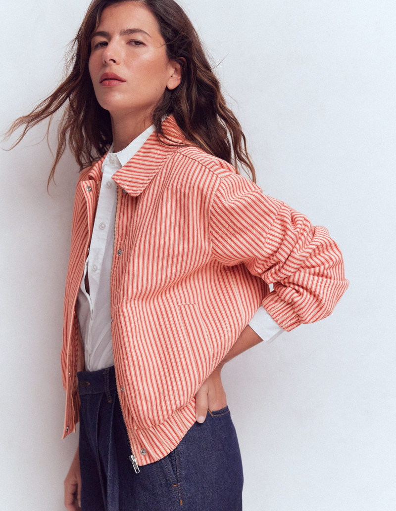 Harrington Jacket-Red Tram Stripe 6