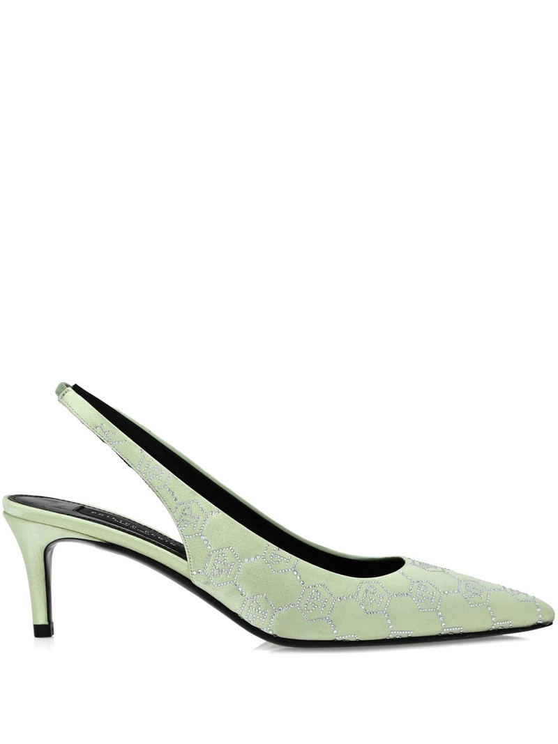 55mm rhinestone-monogram slingback pumps 1