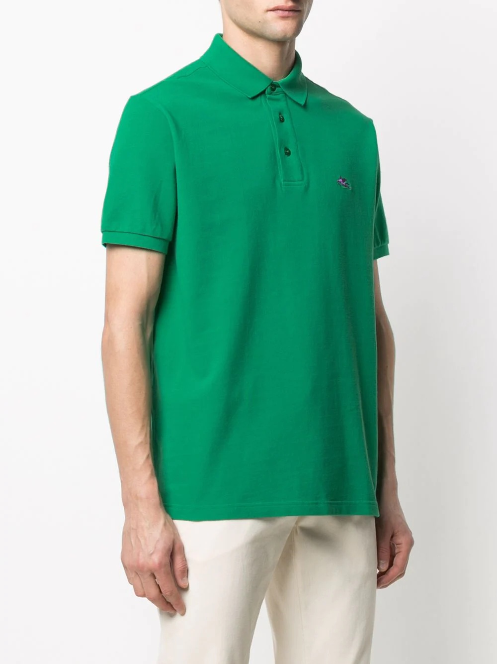 embroidered logo polo shirt - 3