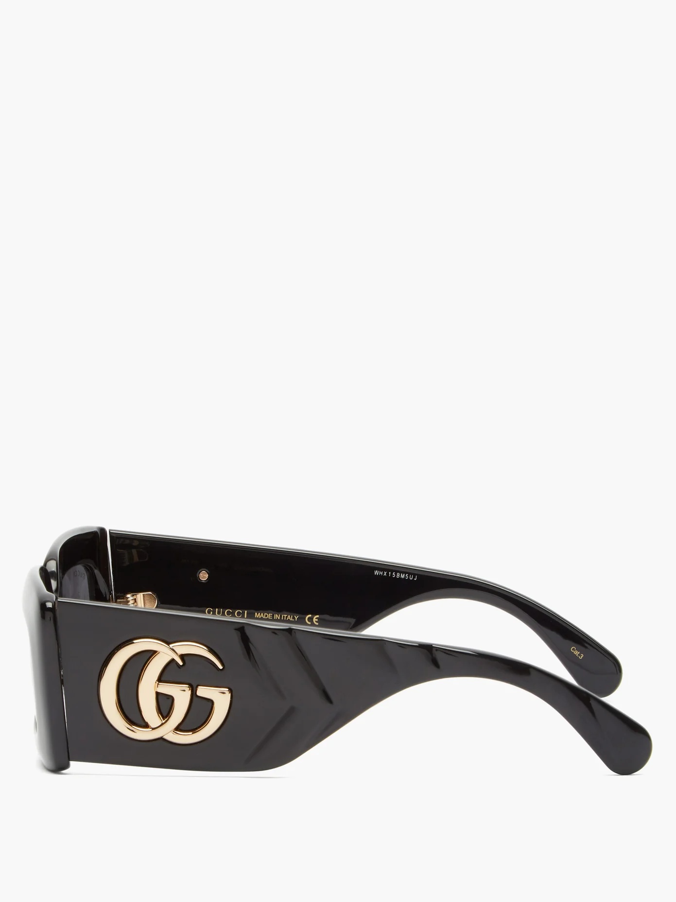 GG-logo quilted square acetate sunglasses - 4