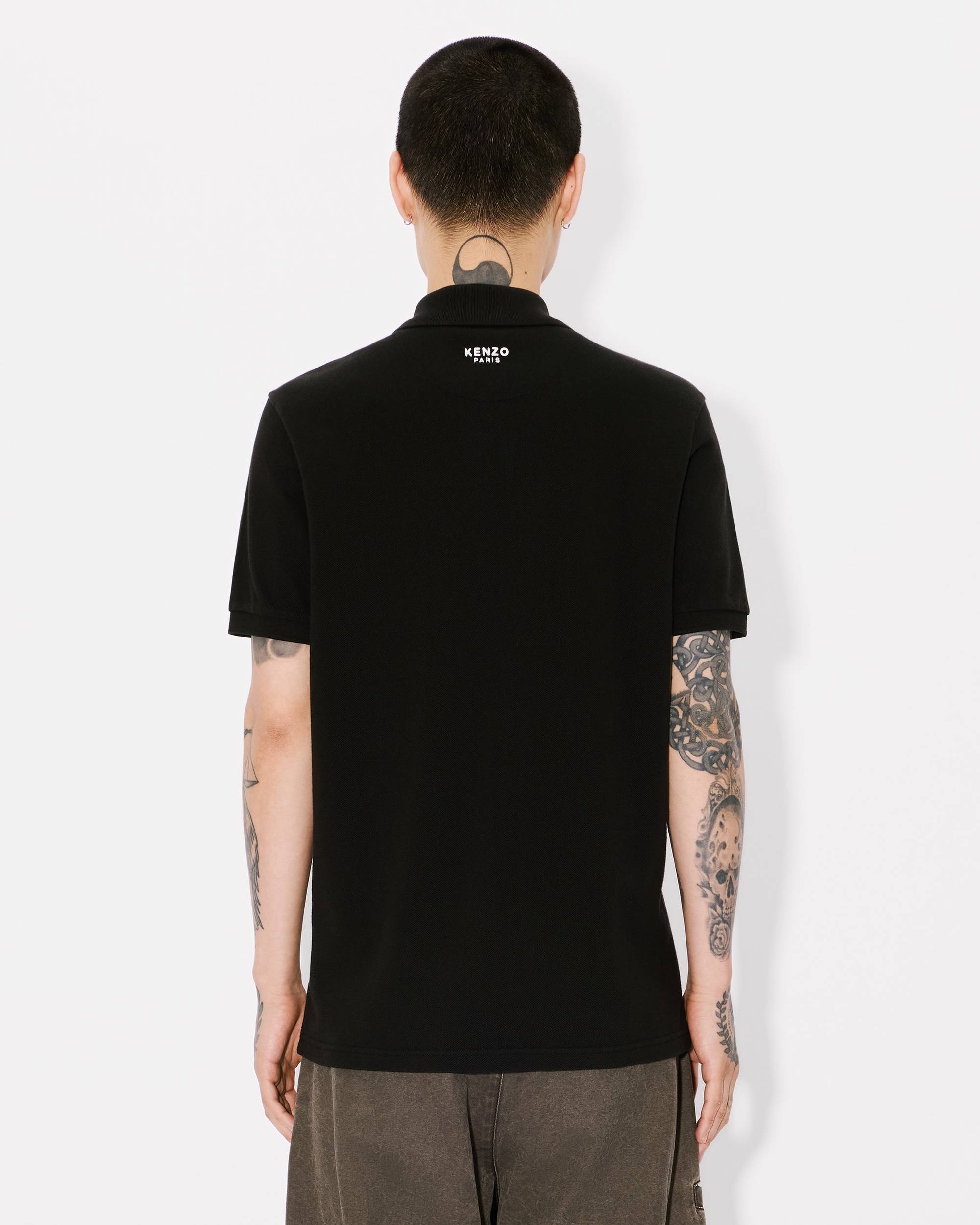 'KENZO Pop' embroidered slim polo in cotton - 4