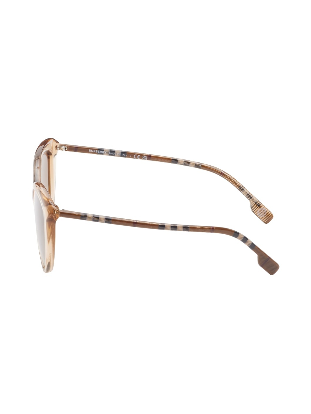 Brown Round Cat-Eye Acetate Sunglasses - 3