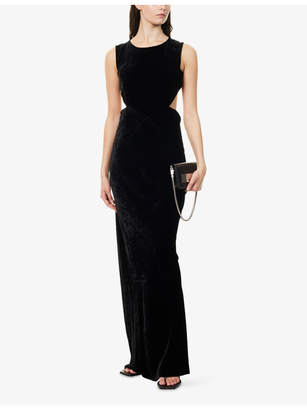 Open Back Sleeveless Woven Gown - 2